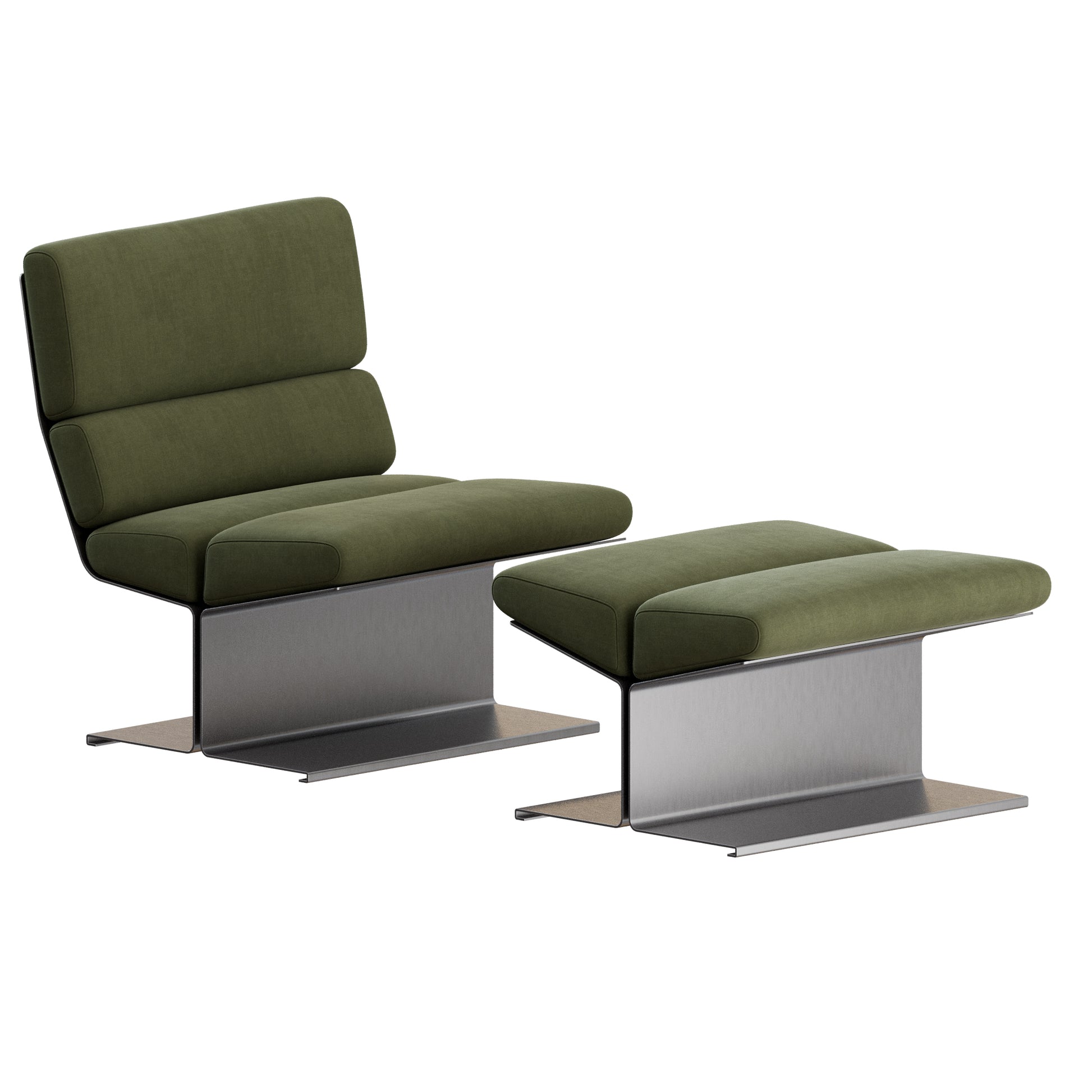 Lounge Chair by Paul Geoffroy for Uginox 3D Model