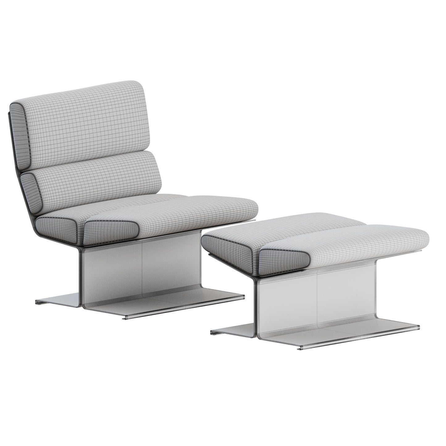 Lounge Chair by Paul Geoffroy for Uginox 3D Model