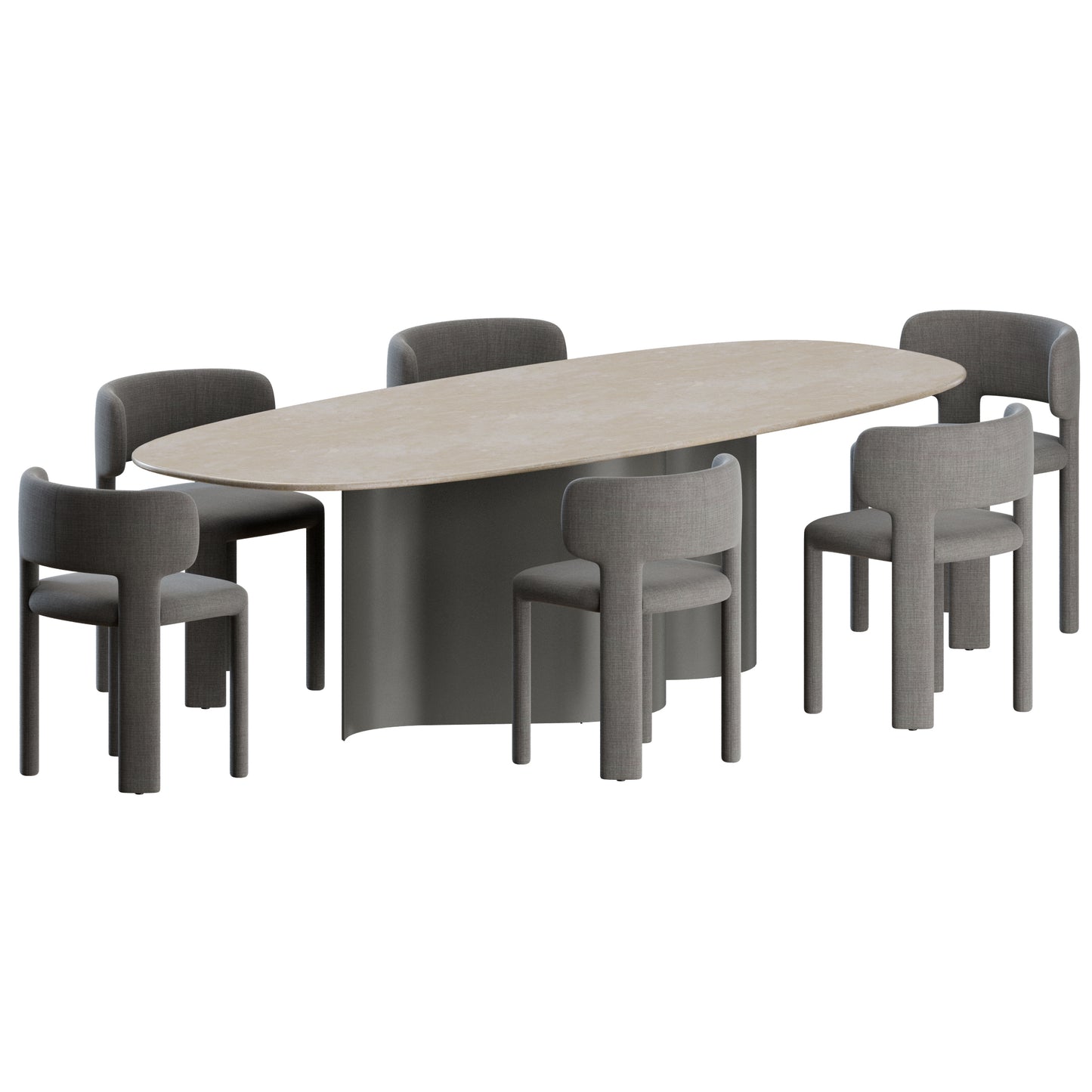Lucy Chair Doon Table by Ditre Italia 3D Model