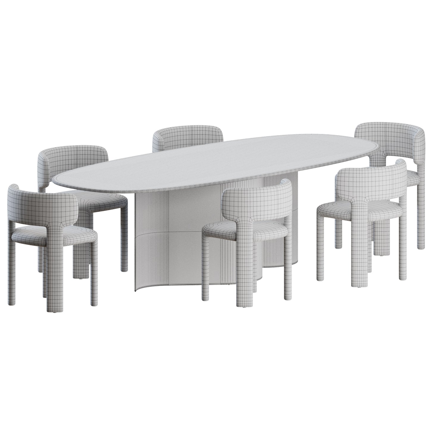 Lucy Chair Doon Table by Ditre Italia 3D Model