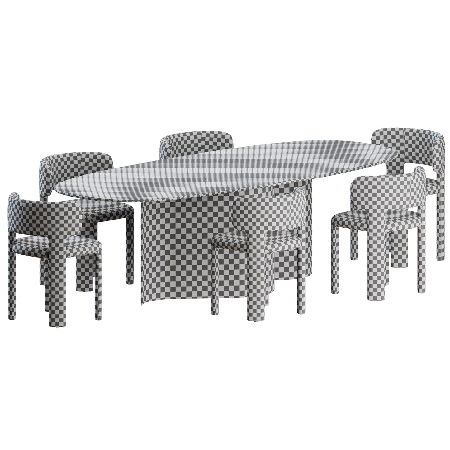 Lucy Chair Doon Table by Ditre Italia 3D Model