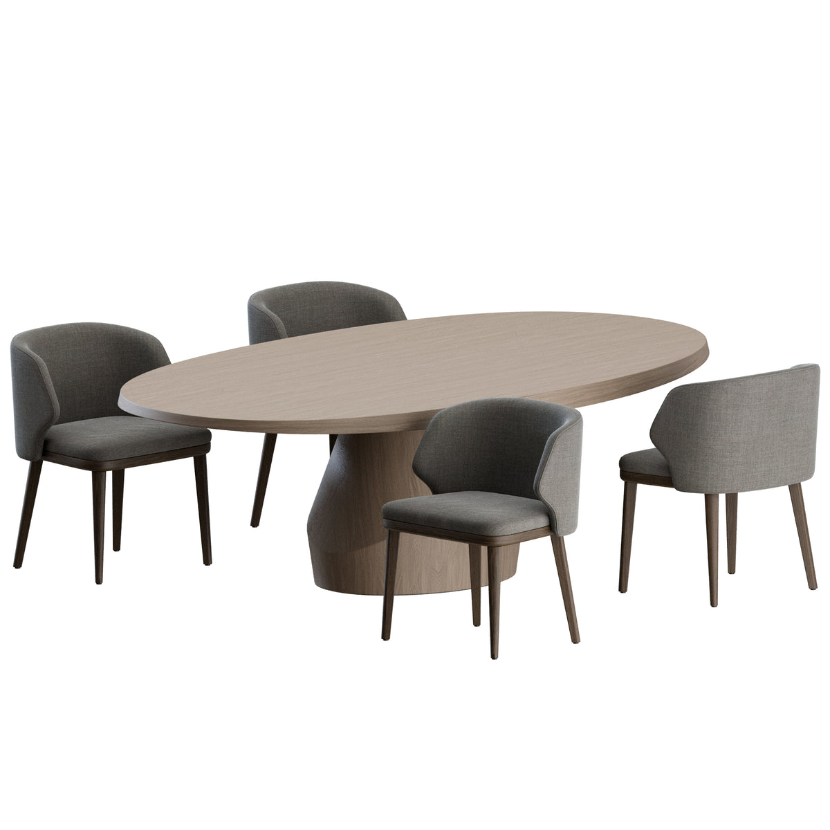 Lum Chair Yab Table by Collection Particuliere 3D Model