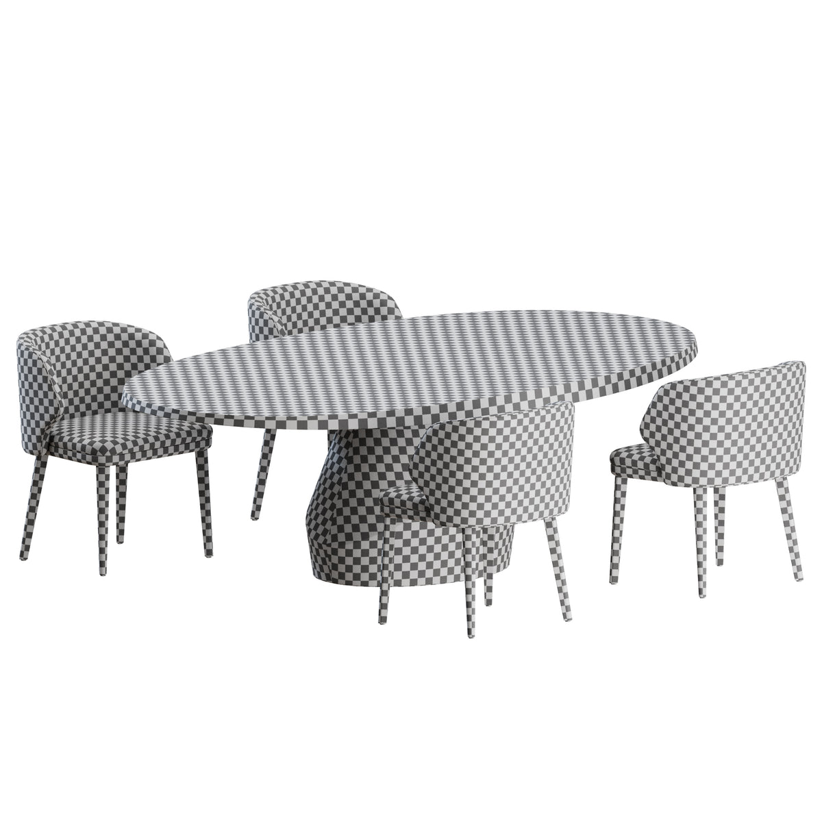 Lum Chair Yab Table by Collection Particuliere 3D Model