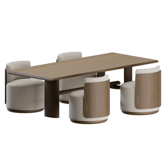Marta Chair Milo Table by Pierre Frey 3D Model