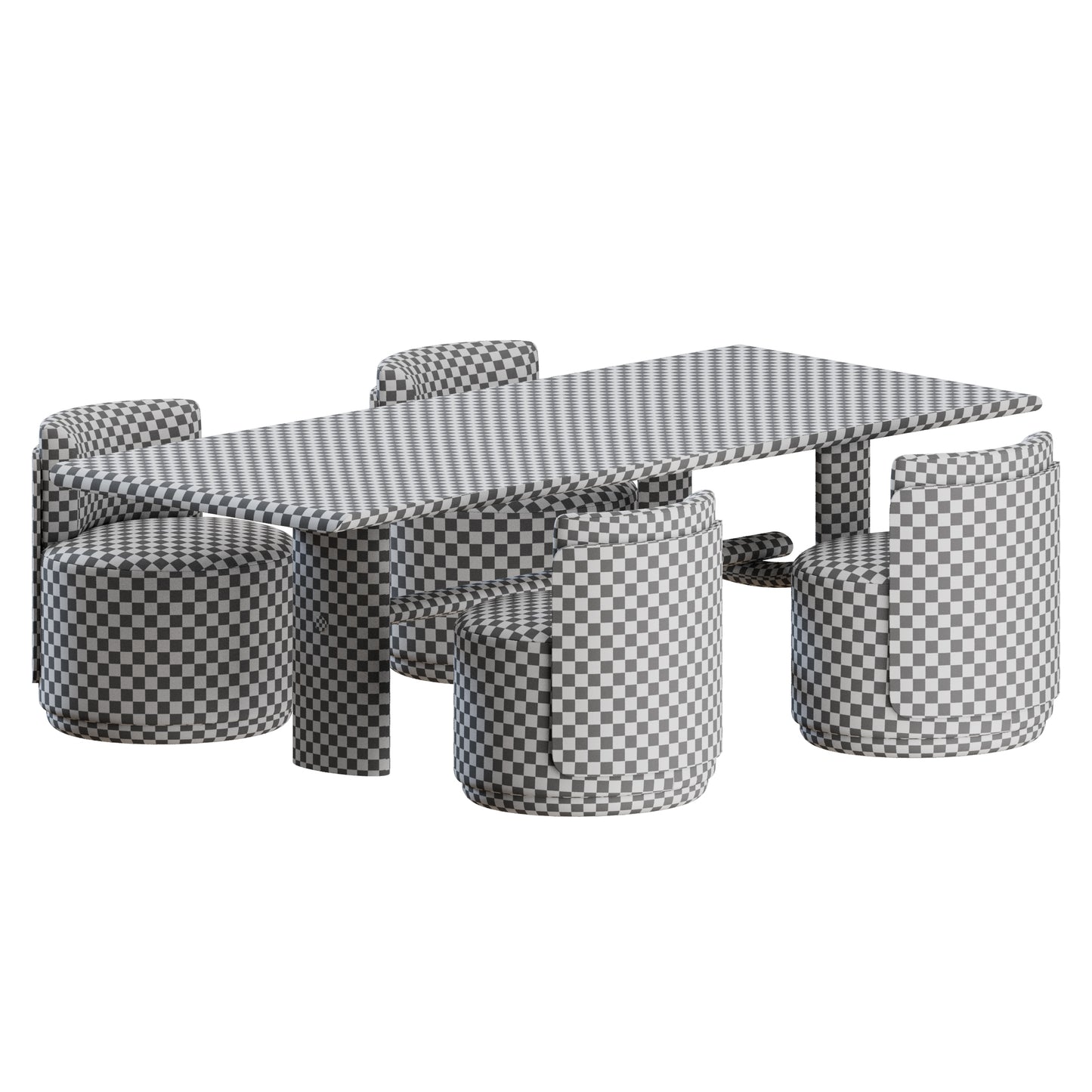 Marta Chair Milo Table by Pierre Frey 3D Model