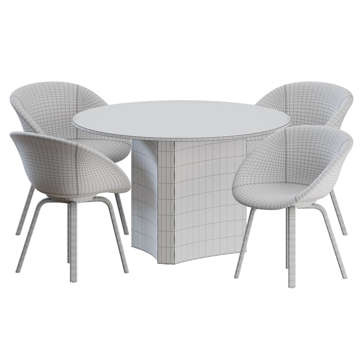 Mat Armchair Bue Table By Normann Copenhagen 3D Model