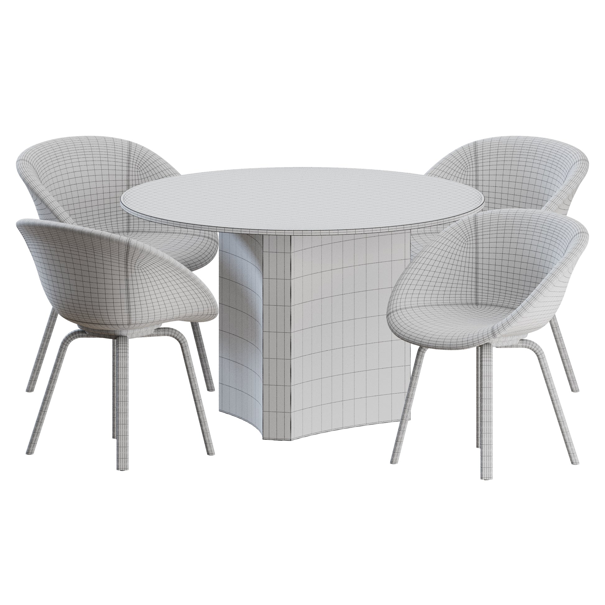 Mat Armchair Bue Table By Normann Copenhagen 3D Model