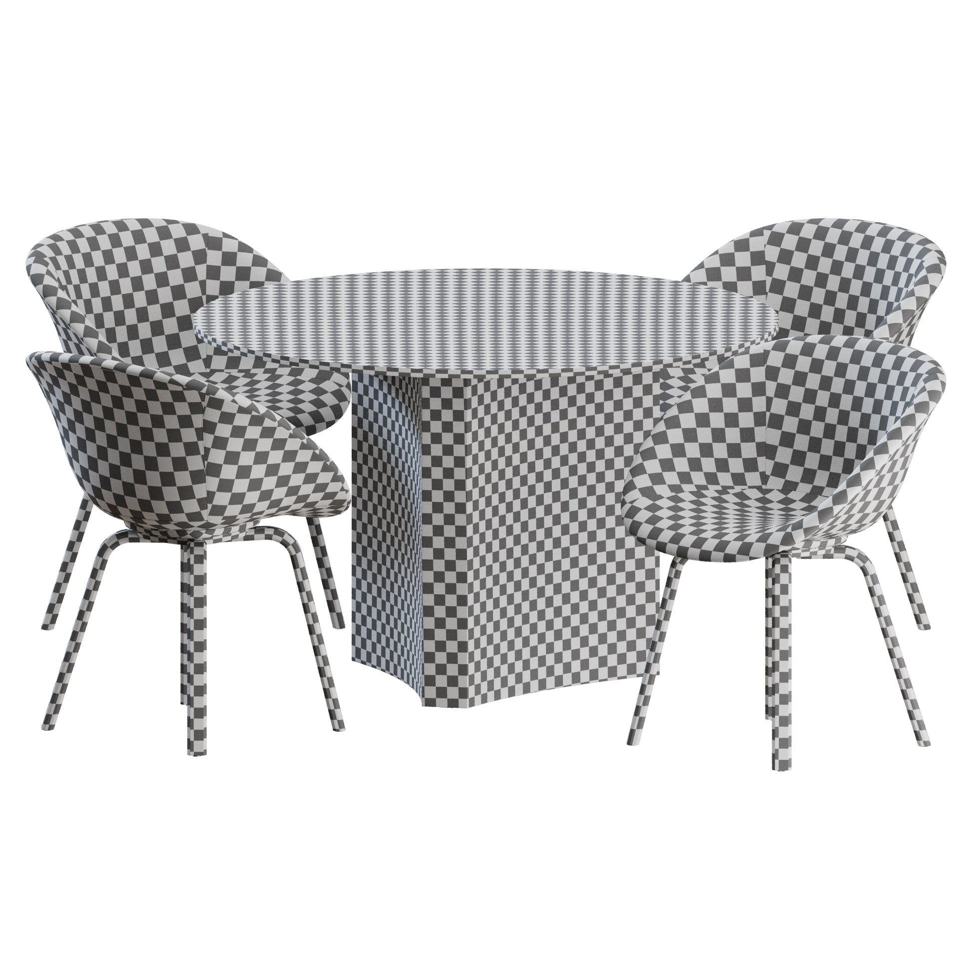 Mat Armchair Bue Table By Normann Copenhagen 3D Model