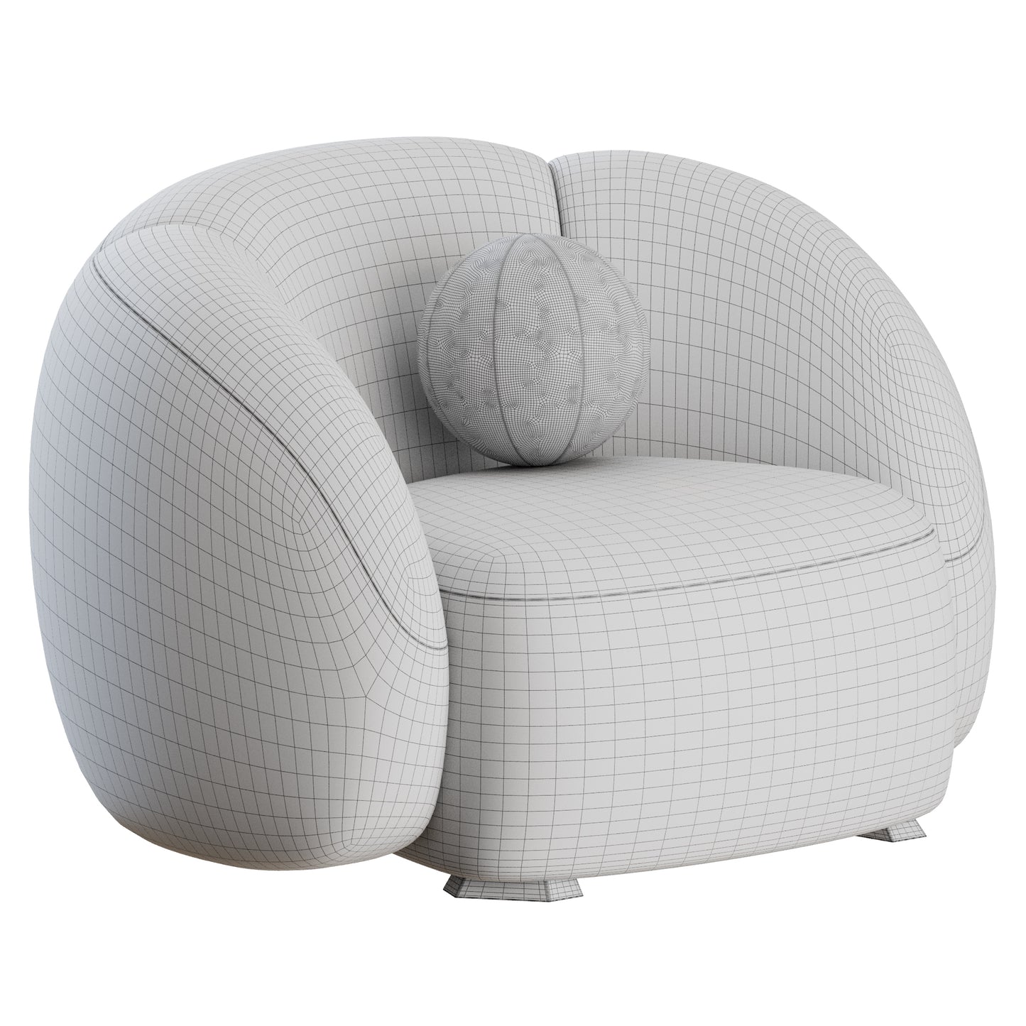 Monte Armchair by The Invisible Collection 3D Model