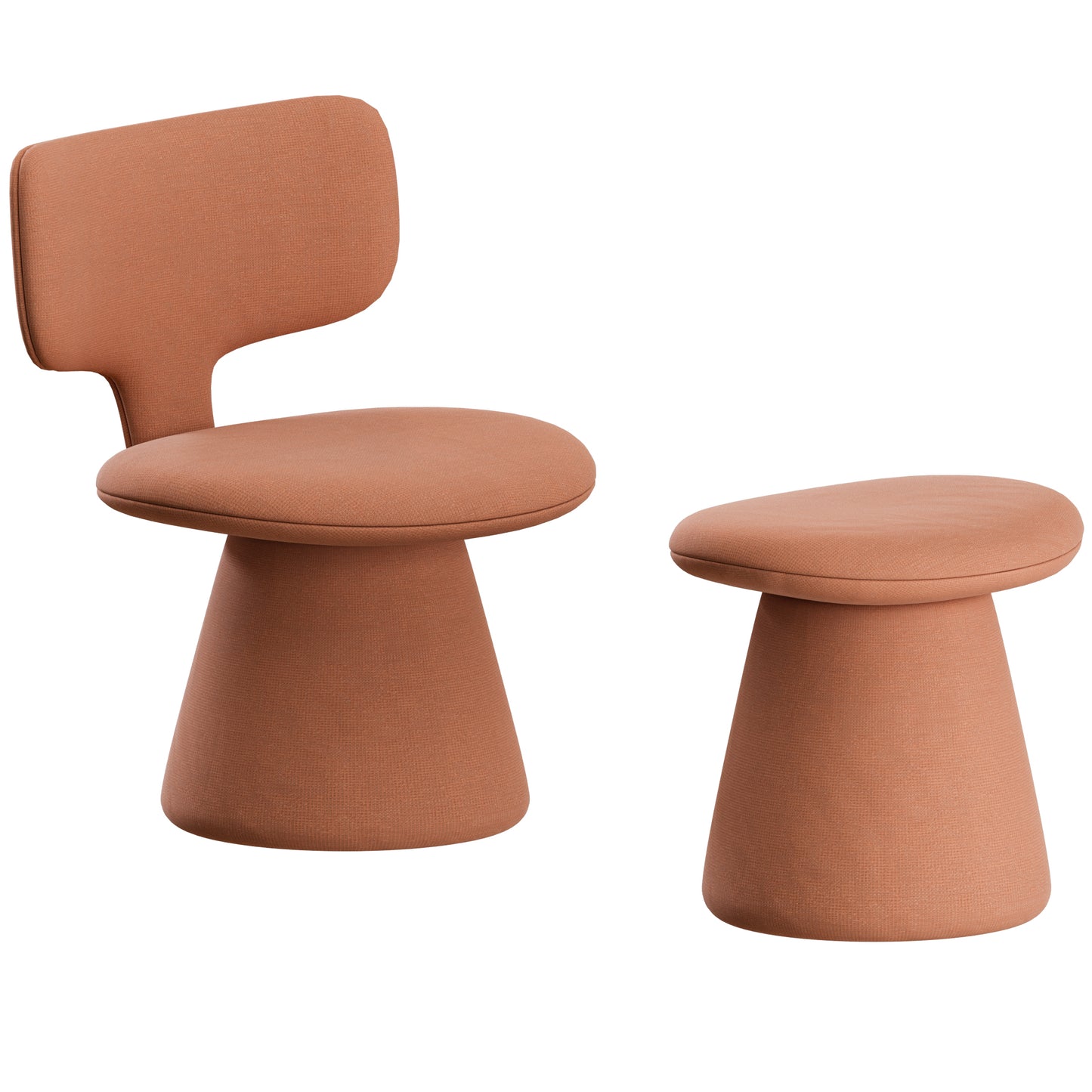 Oko Armchair and Bench by Saccaro 3D Model