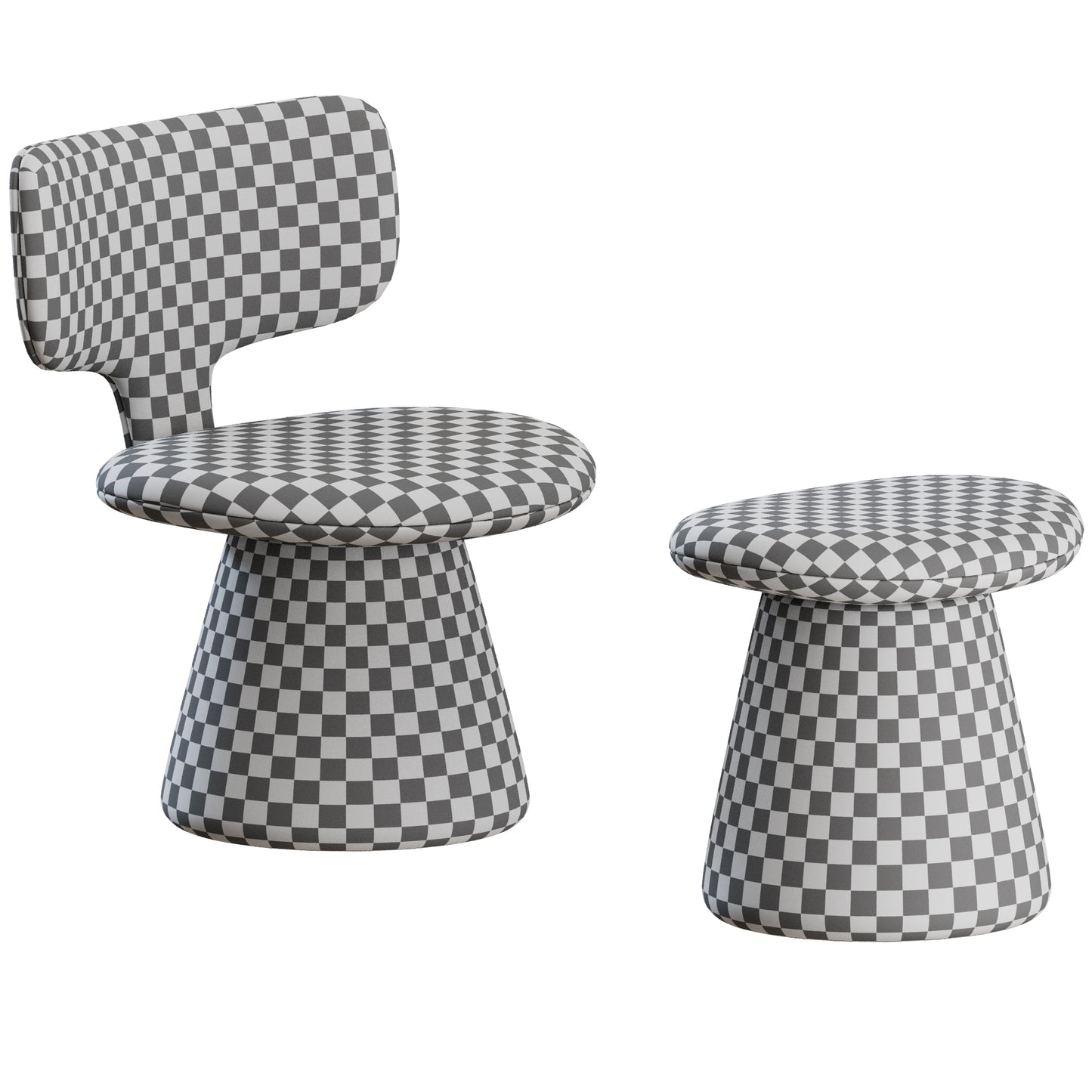 Oko Armchair and Bench by Saccaro 3D Model