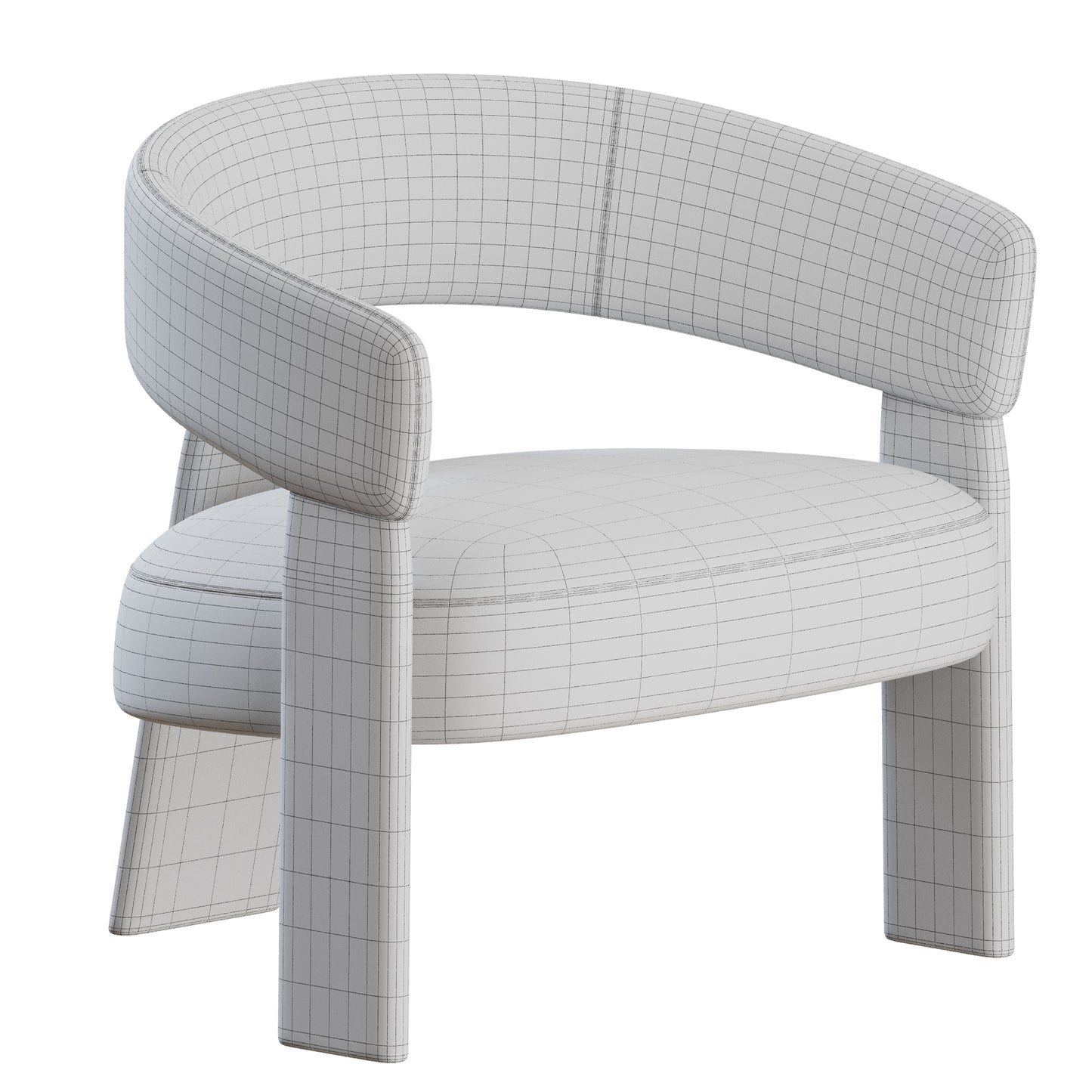 Oru Armchair By Andreu World 3D Model