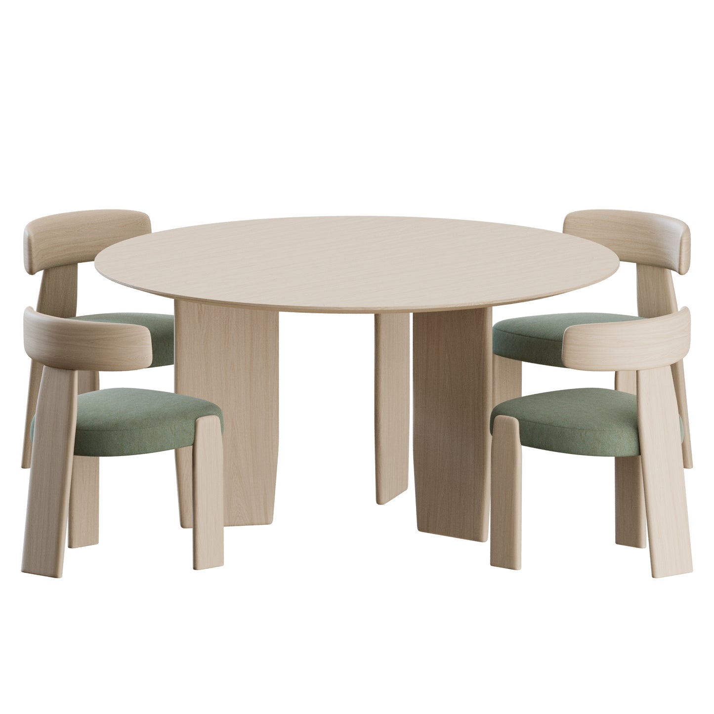 Oru Dining Set 01 by Andreu World 3D Model