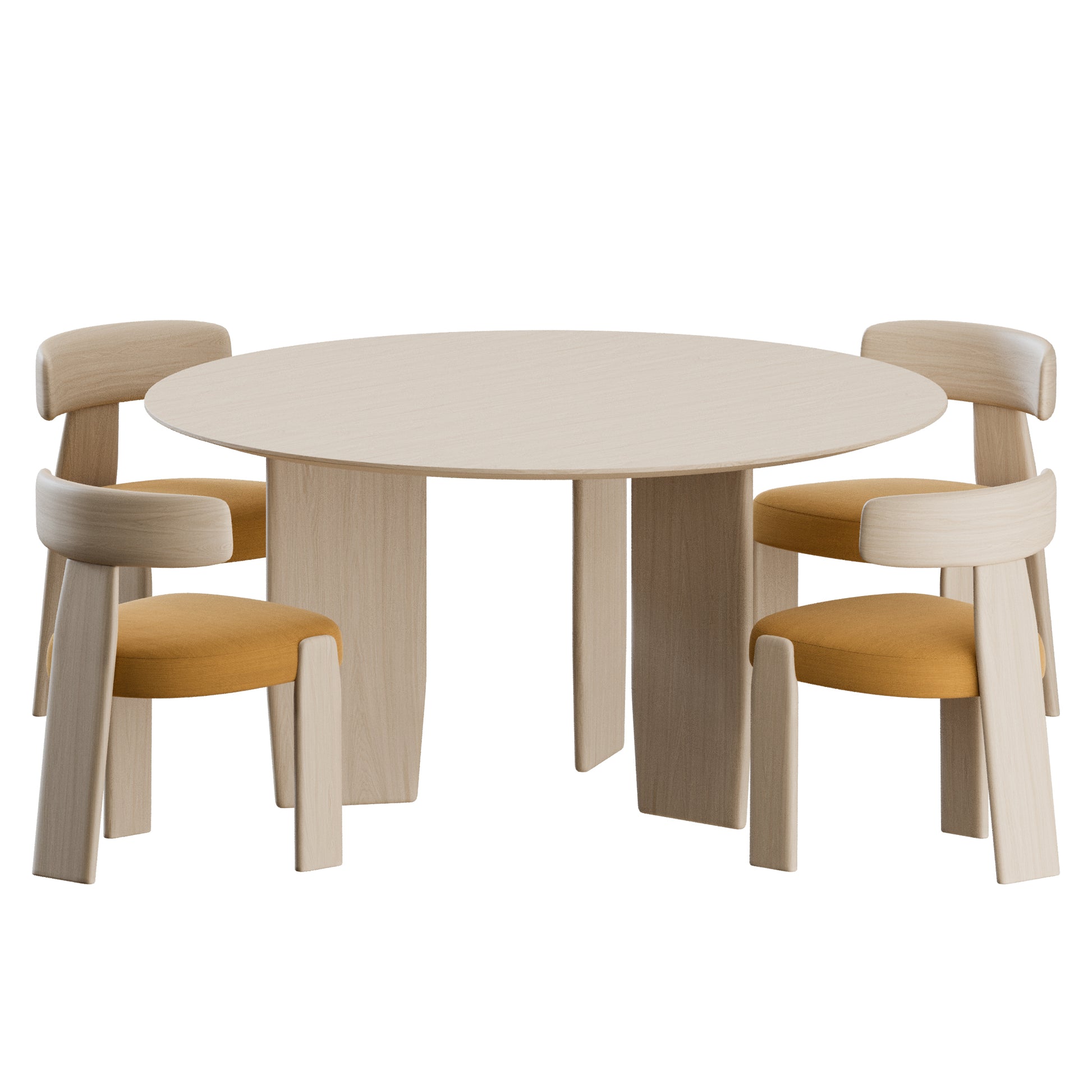 Oru Dining Set 01 by Andreu World 3D Model