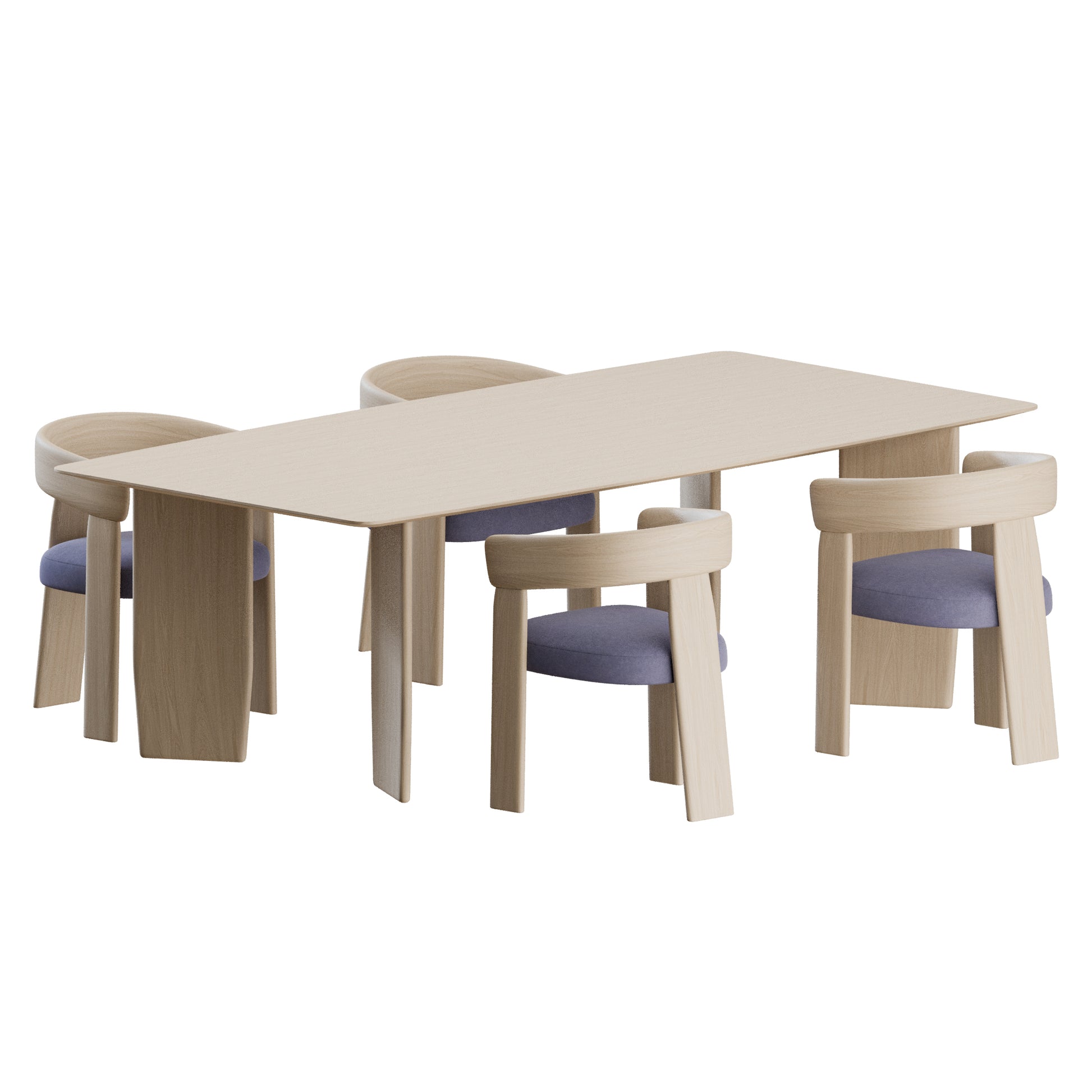 Oru Dining Set 02 by Andreu World 3D Model