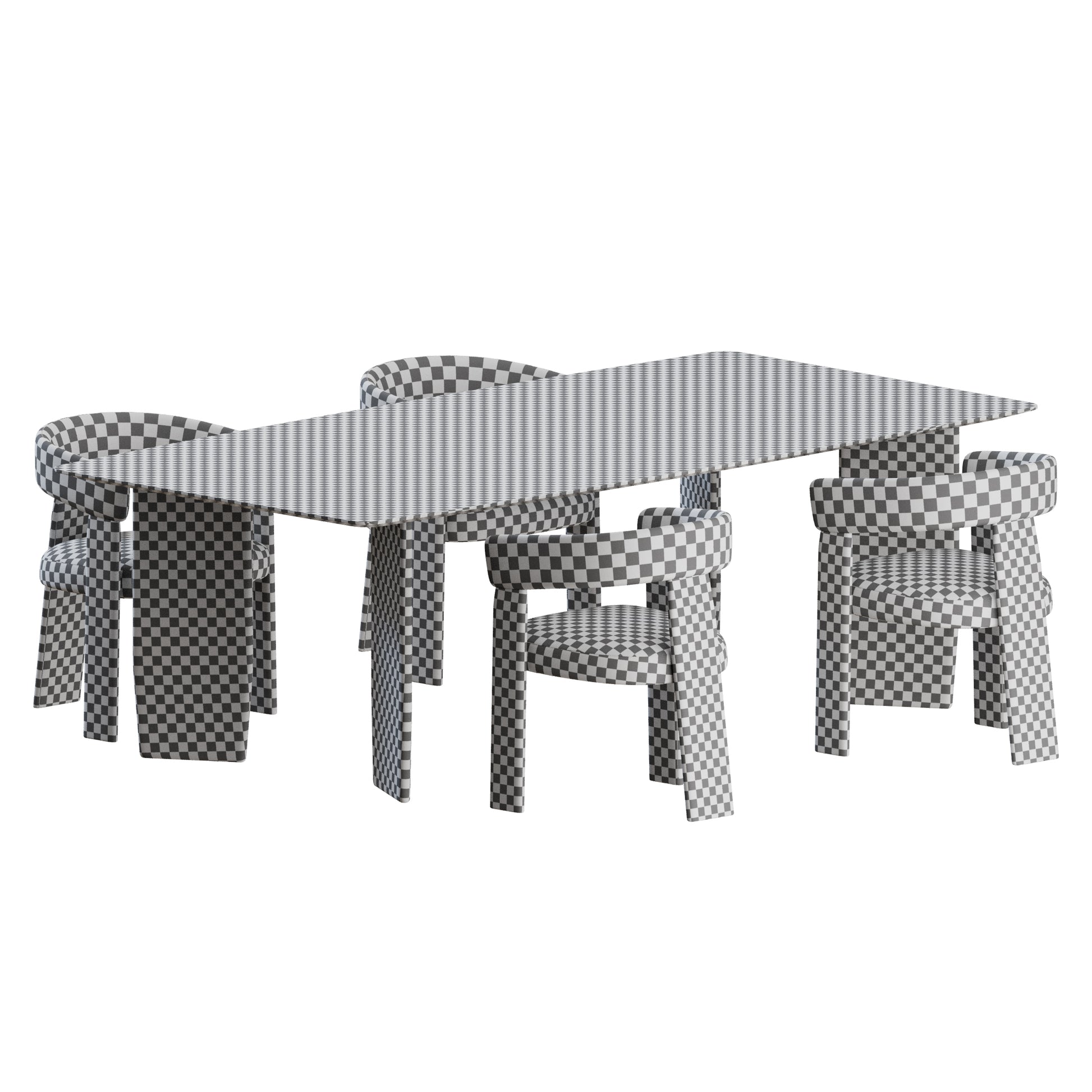 Oru Dining Set 02 by Andreu World 3D Model