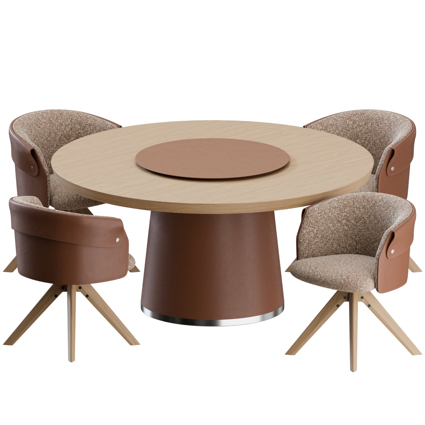 Ozzy Chair Enn Table by Flexform 3D Model
