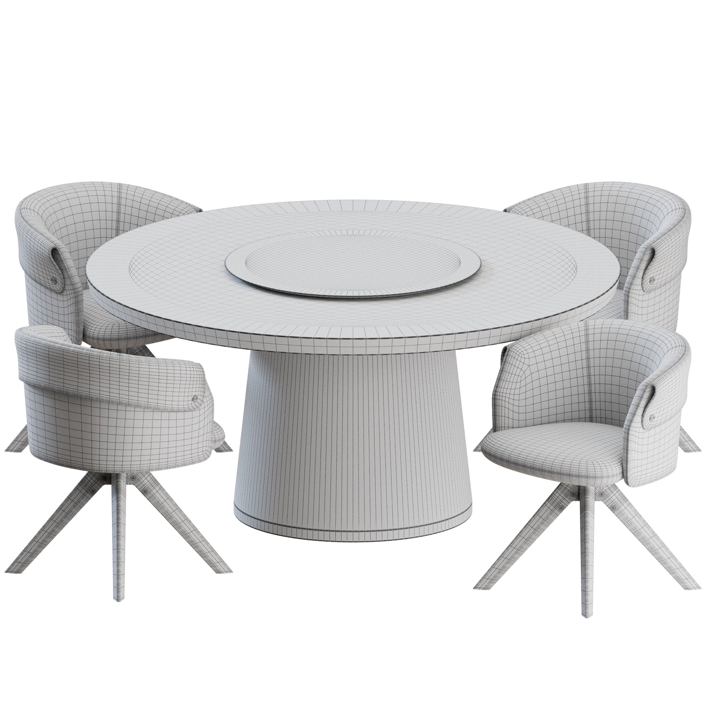 Ozzy Chair Enn Table by Flexform 3D Model