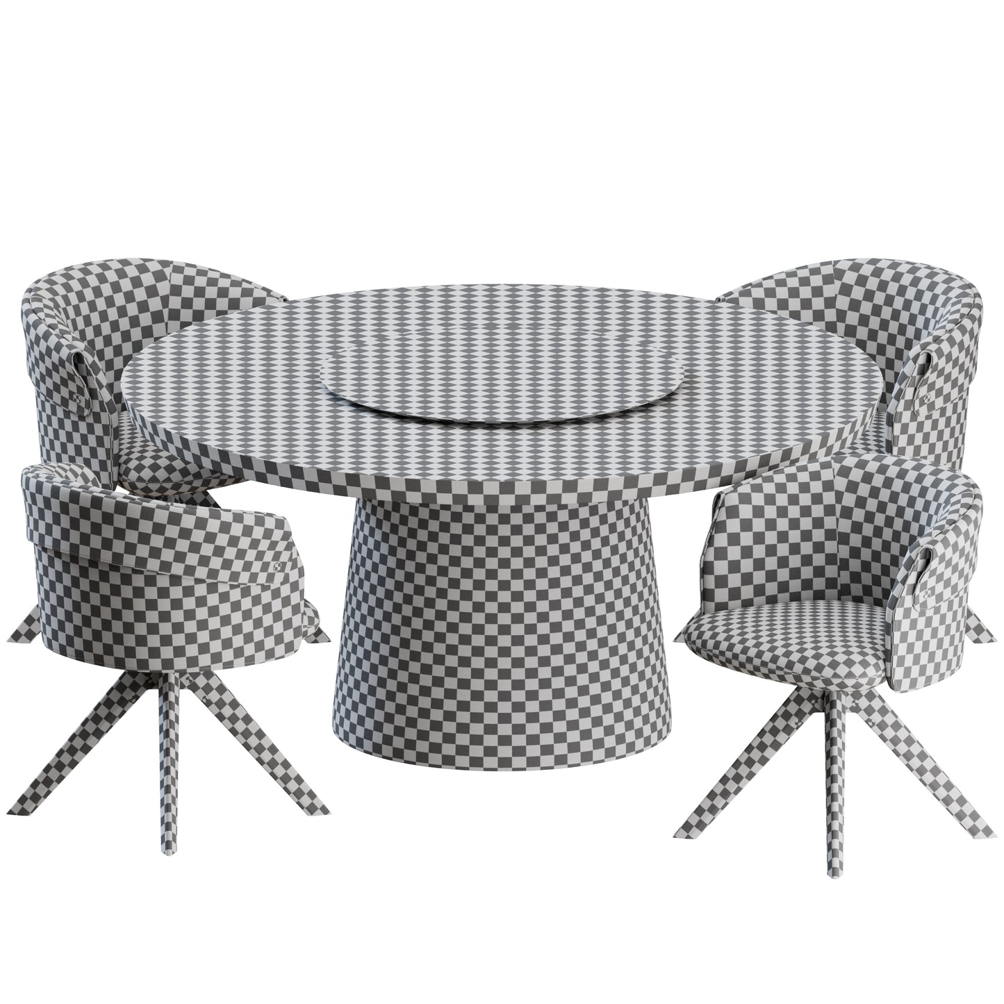Ozzy Chair Enn Table by Flexform 3D Model