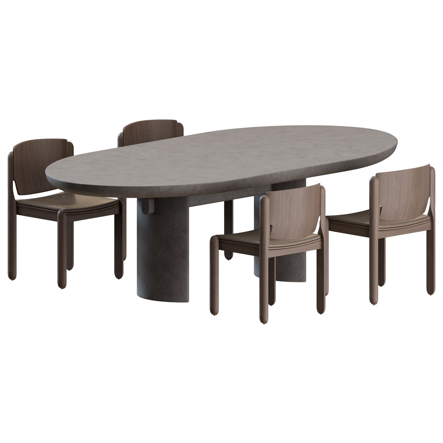 Paola Chair Torii Love Table by Tacchini 3D Model