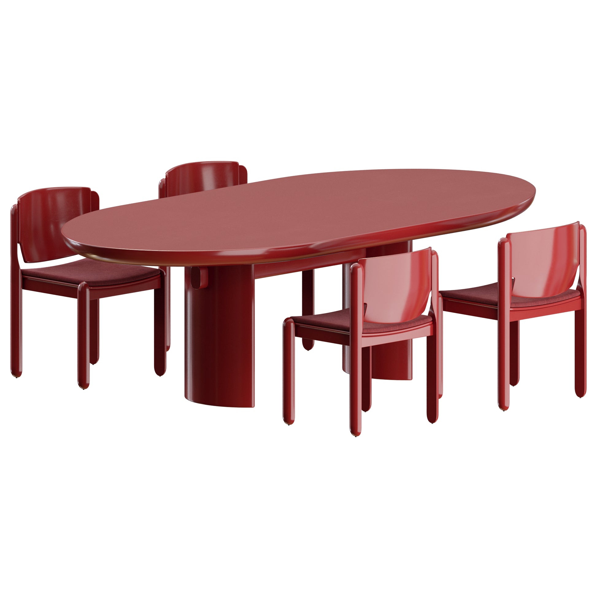 Paola Chair Torii Love Table by Tacchini 3D Model