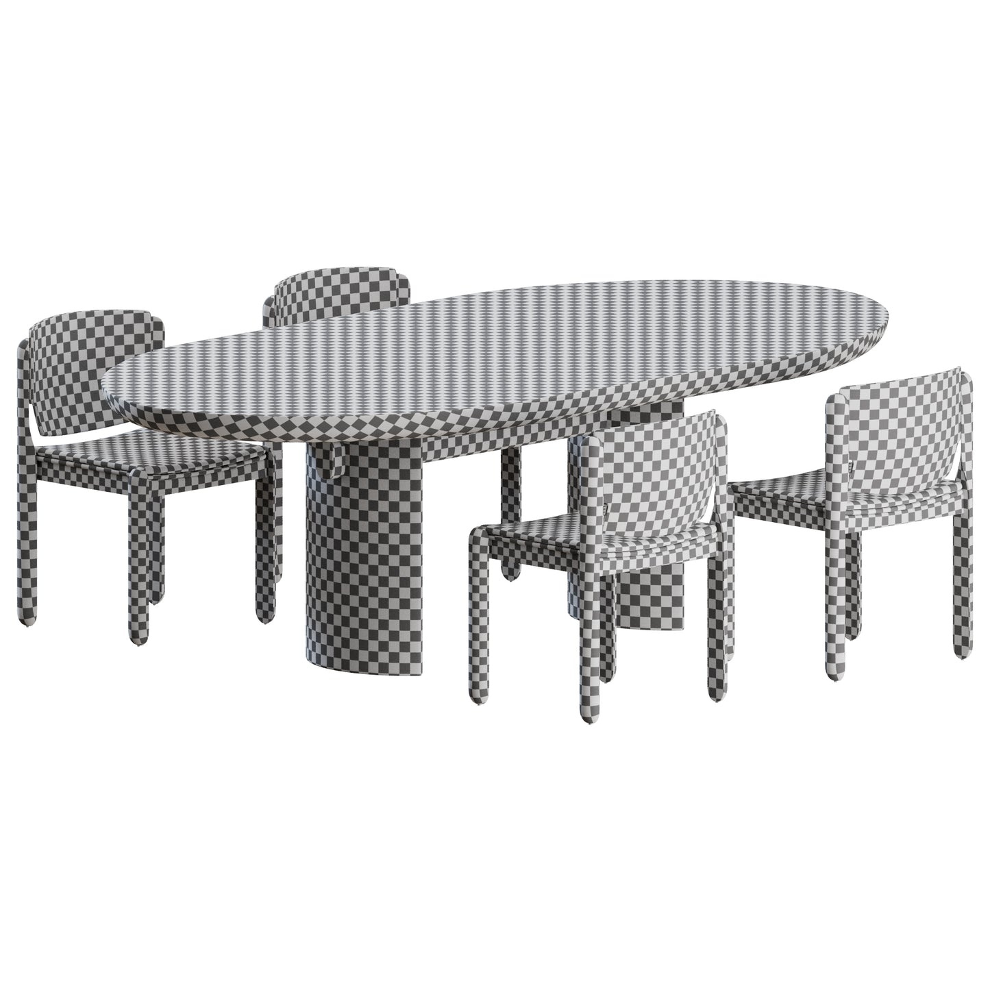 Paola Chair Torii Love Table by Tacchini 3D Model
