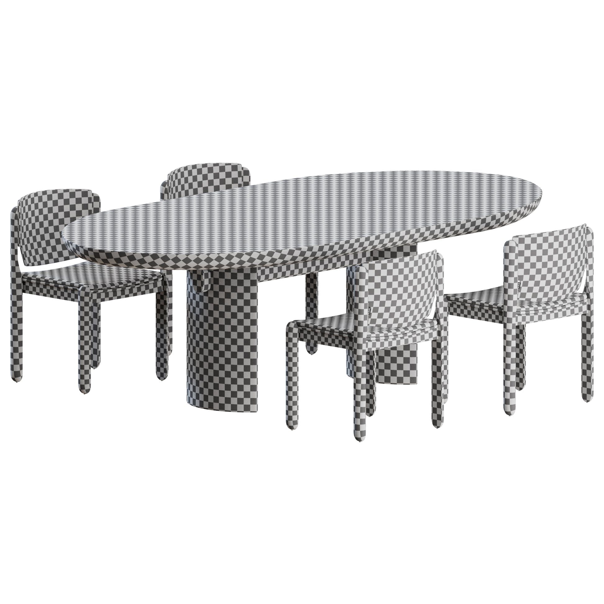 Paola Chair Torii Love Table by Tacchini 3D Model