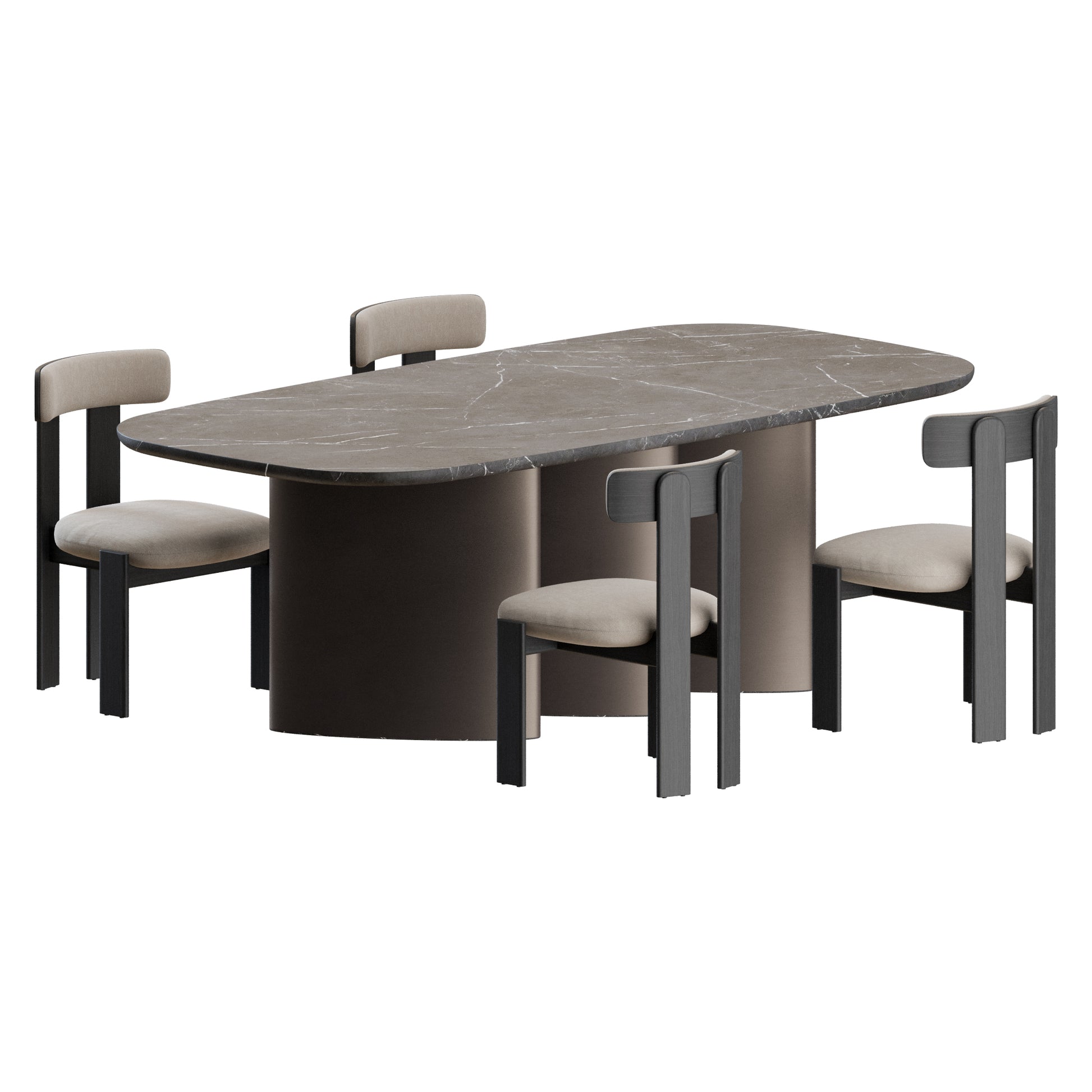 Pi Chair Louver Table by Bonaldo 3D Model