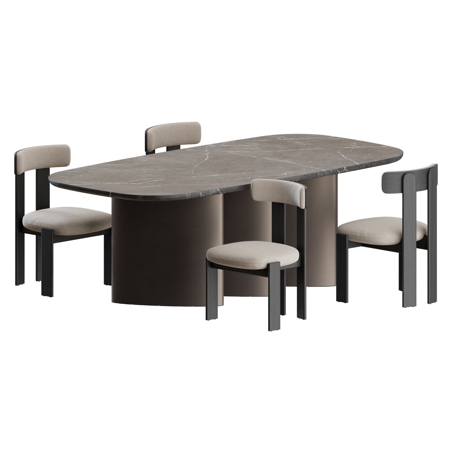 Pi Chair Louver Table by Bonaldo 3D Model