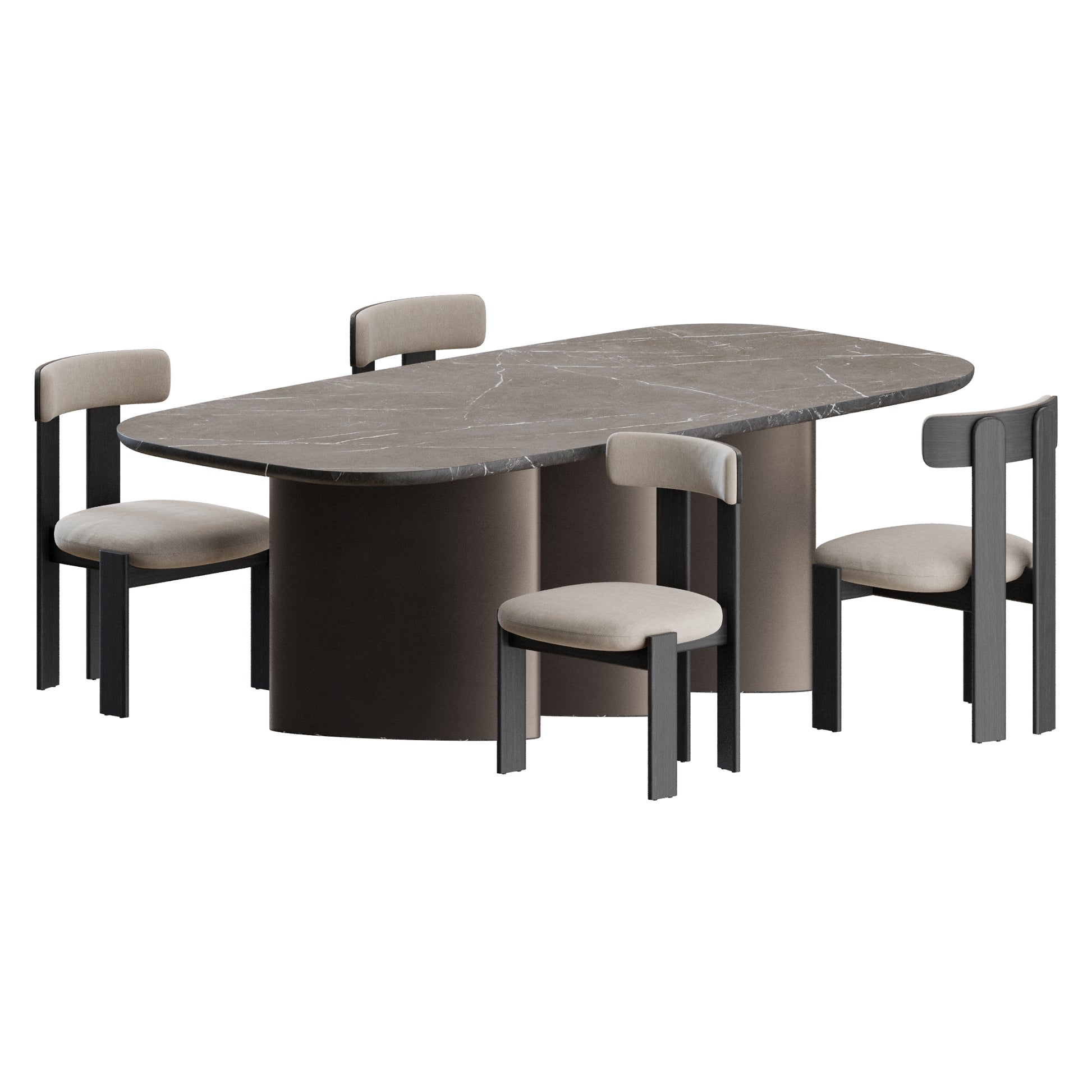 Pi Chair Louver Table by Bonaldo 3D Model