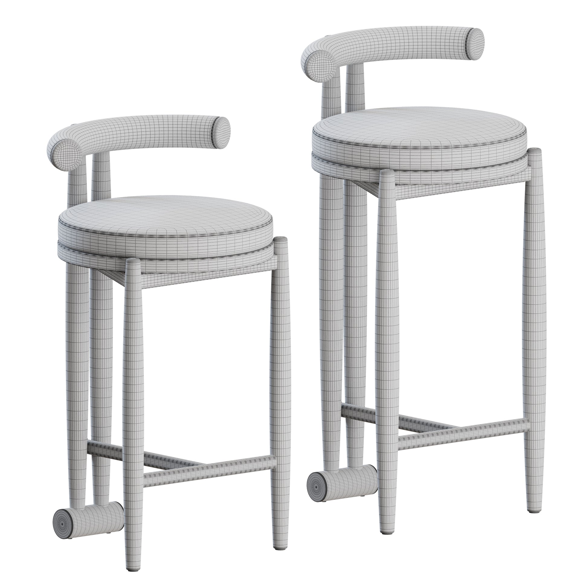 Polia Bar and Counter Stool by Carlyle Collective 3D Model