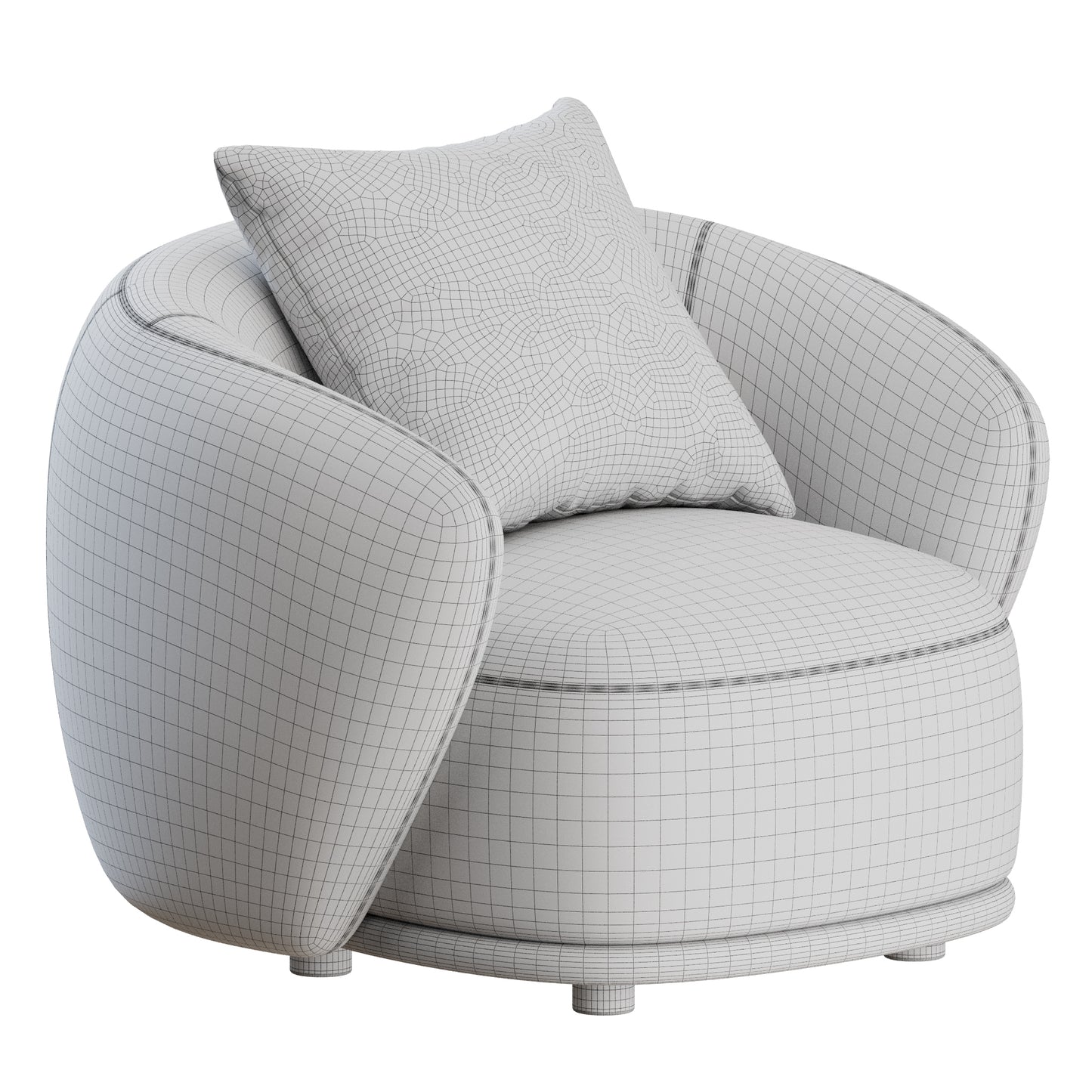Rene Armchair by Meridiani 3D Model