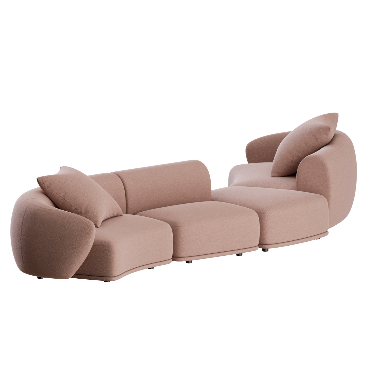 Rene Modular Curved Sofa by Meridiani 3D Model