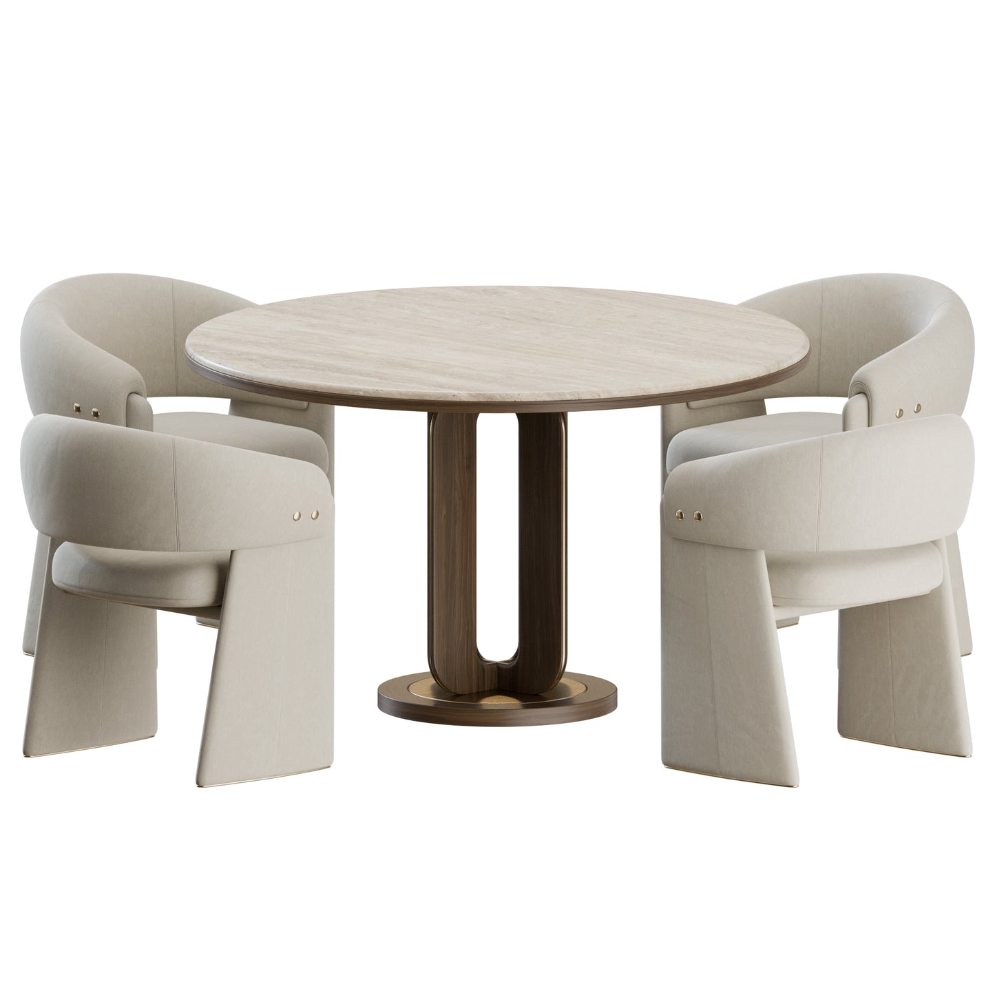 Shelbourne Chair Girard Table by Mezzo Collection 3D Model