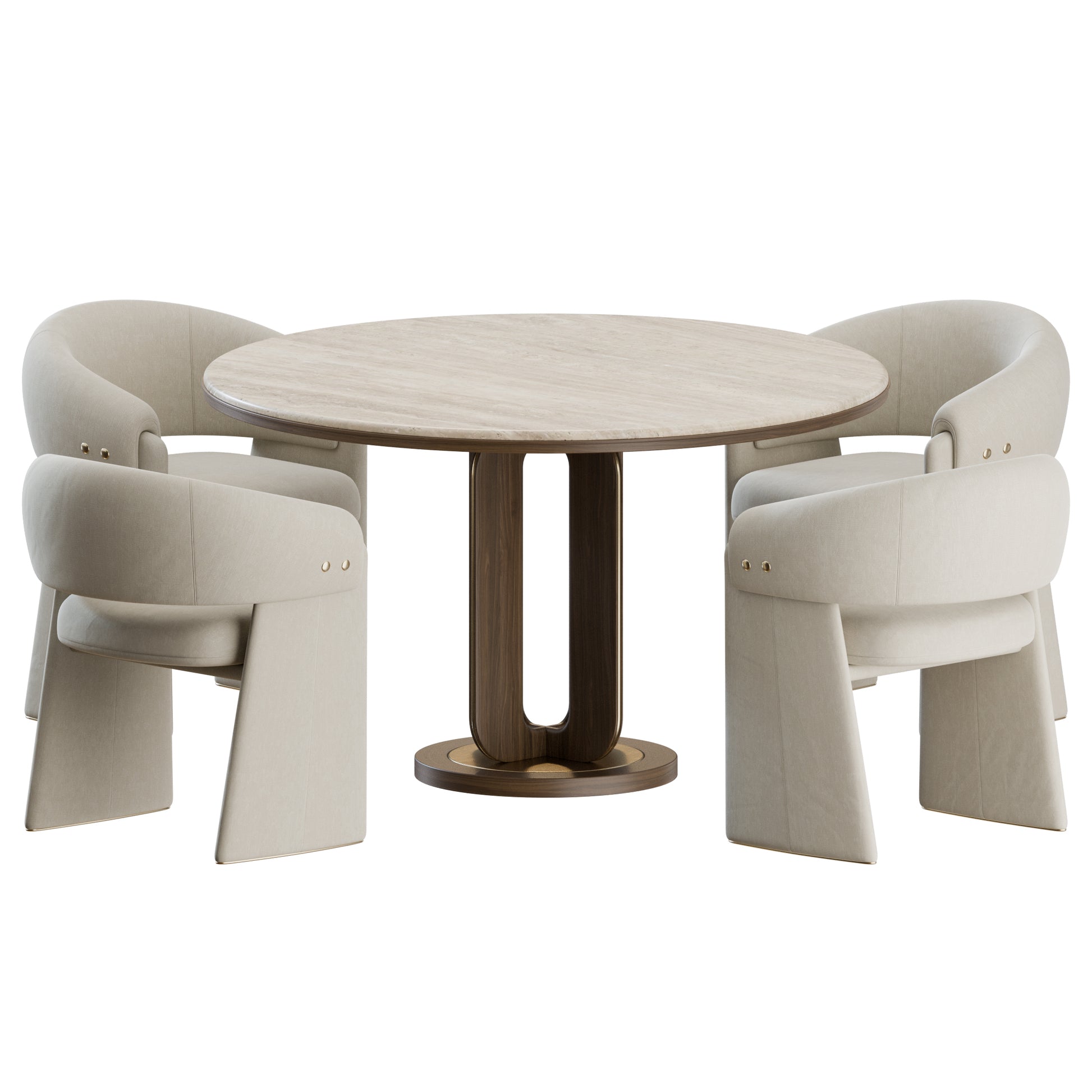Shelbourne Chair Girard Table by Mezzo Collection 3D Model