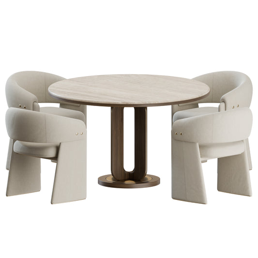 Shelbourne Chair Girard Table by Mezzo Collection 3D Model