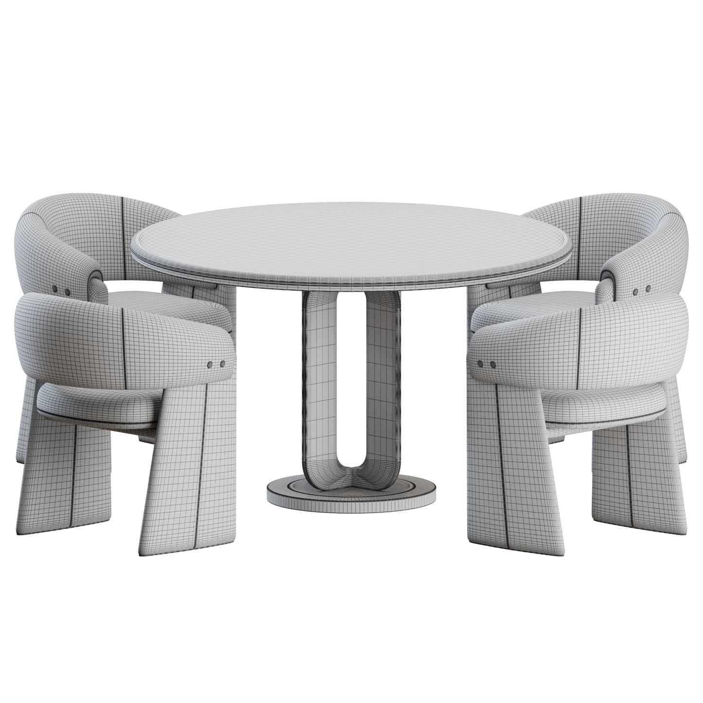 Shelbourne Chair Girard Table by Mezzo Collection 3D Model