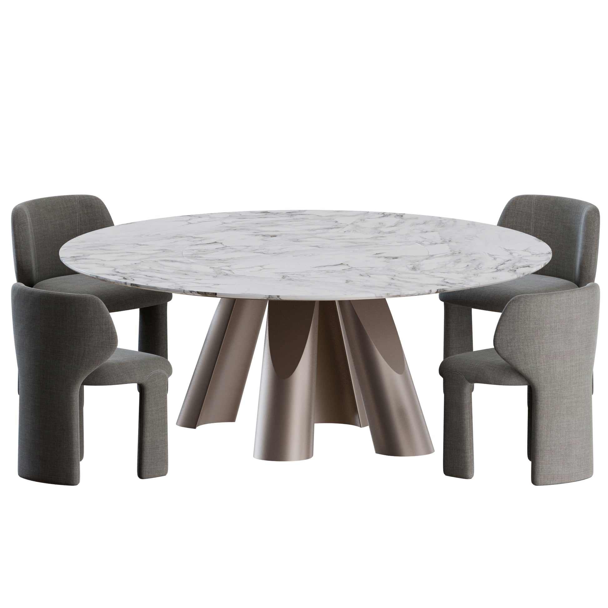 Sienna Side Chair Prince Table by Arketipo 3D Model