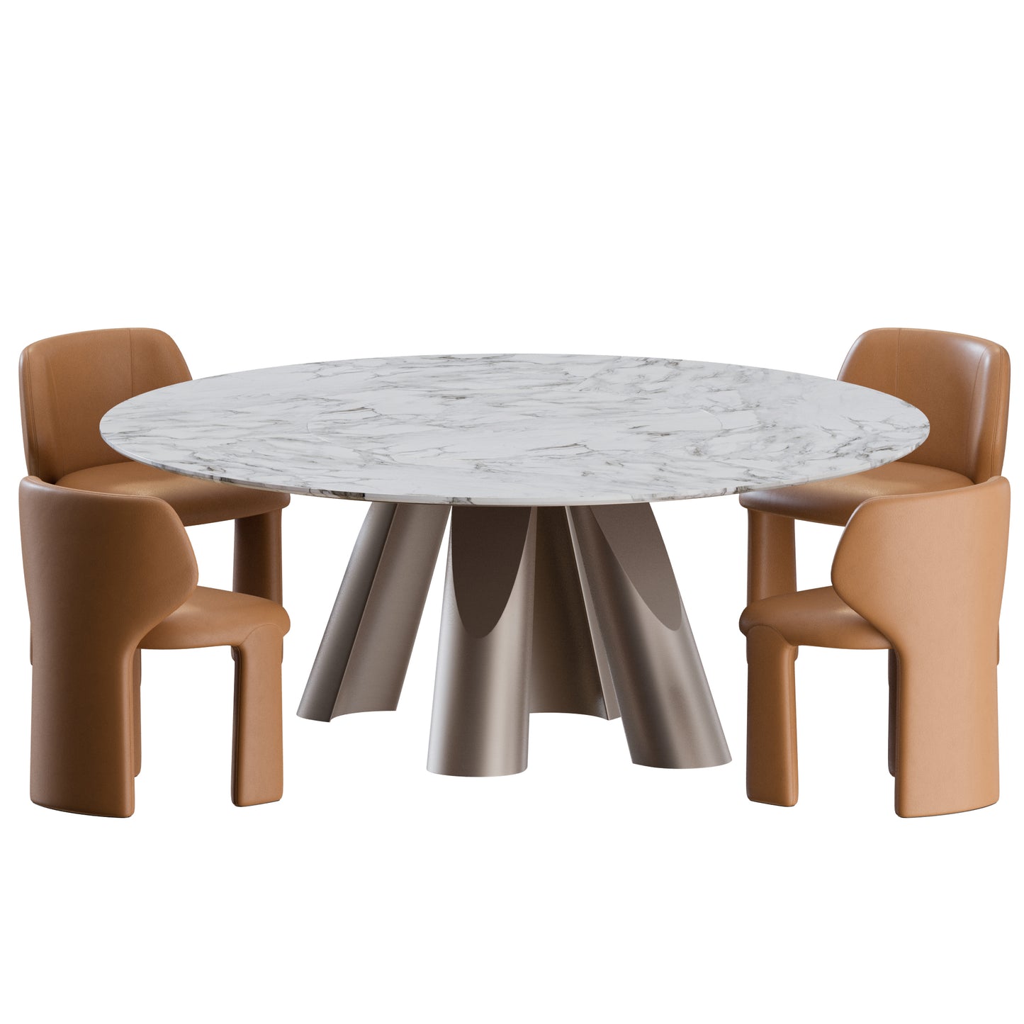 Sienna Side Chair Prince Table by Arketipo 3D Model