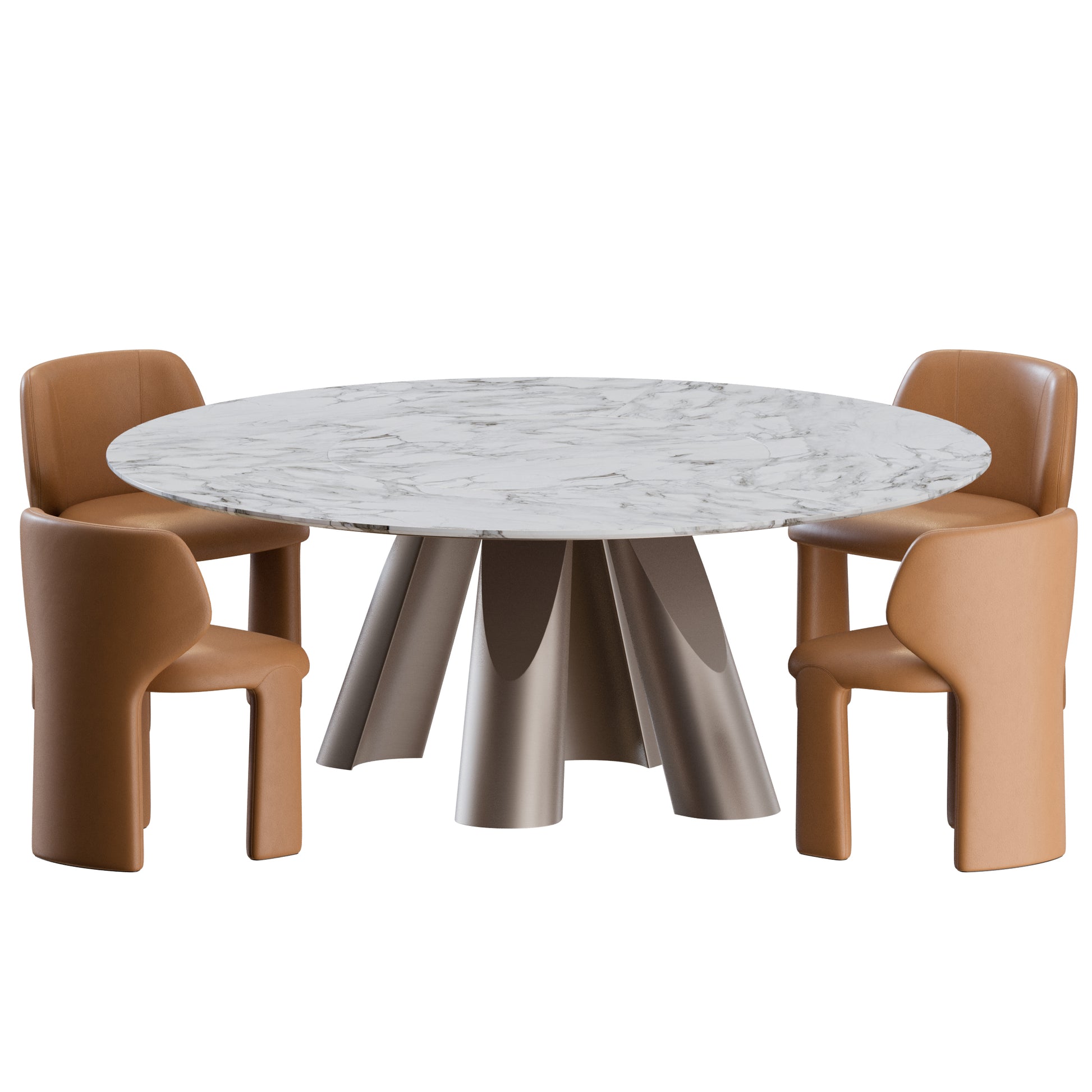 Sienna Side Chair Prince Table by Arketipo 3D Model