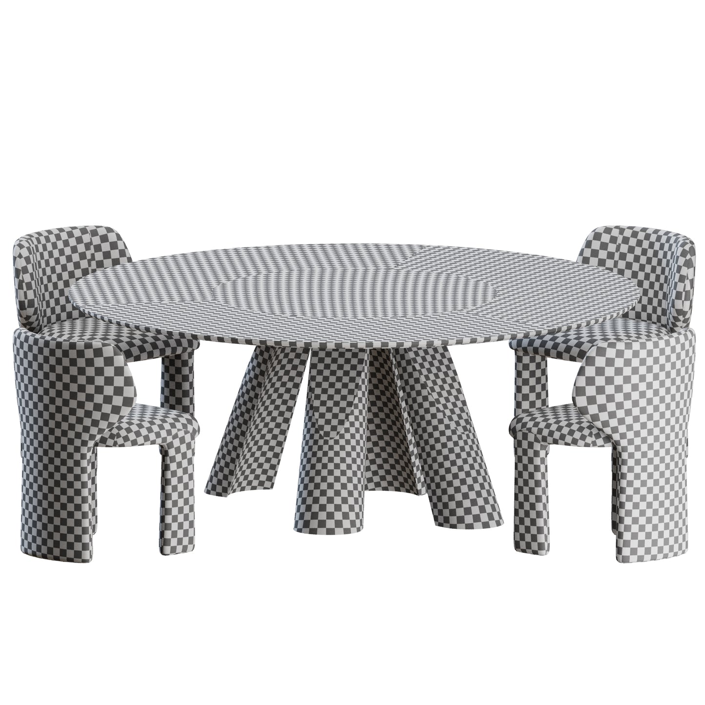 Sienna Side Chair Prince Table by Arketipo 3D Model