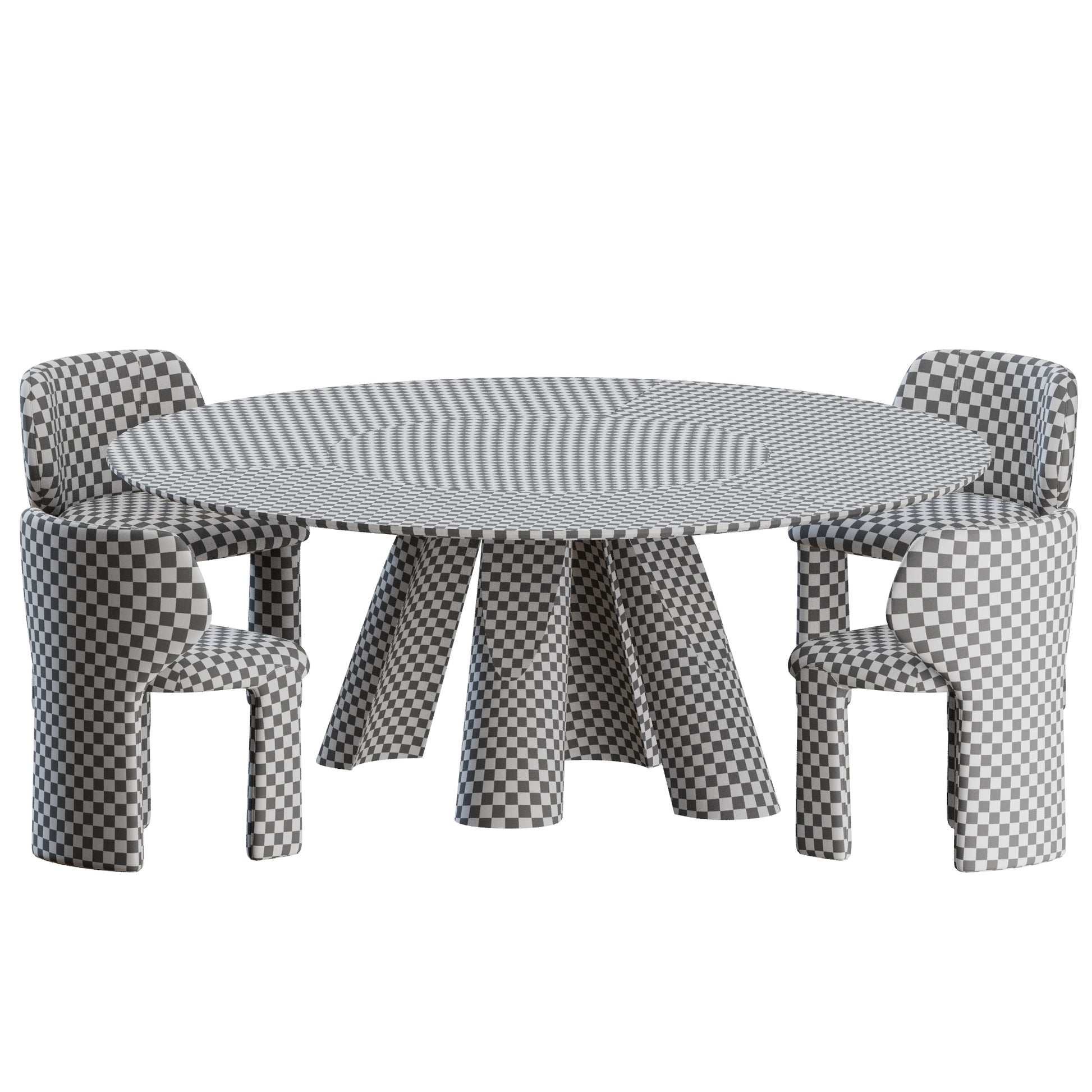 Sienna Side Chair Prince Table by Arketipo 3D Model