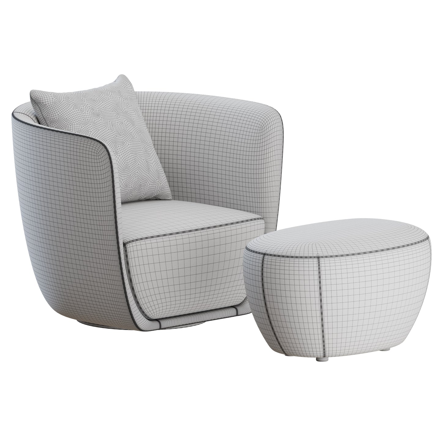 Softnoons Armchair by DePadova 3D Model