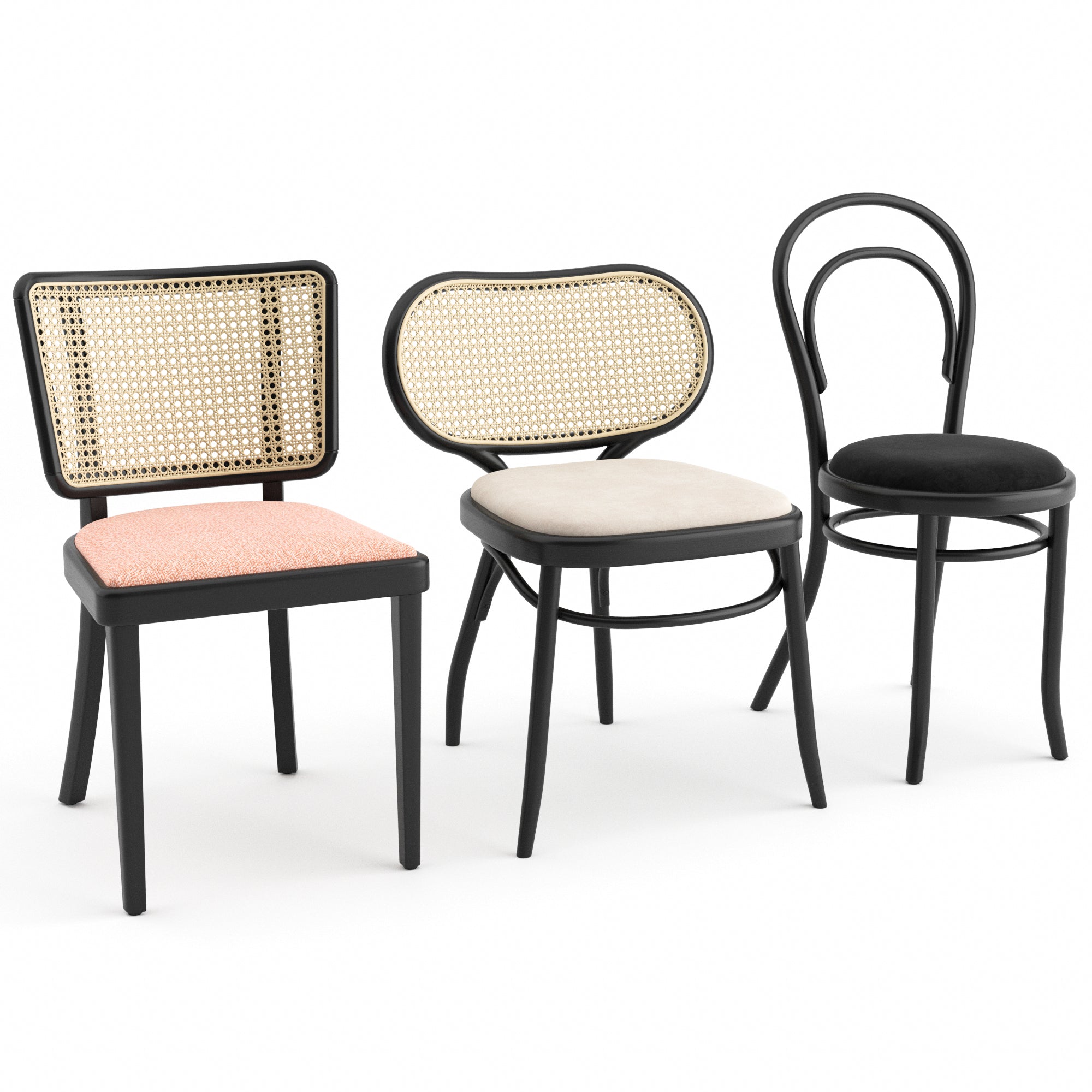 3 Chairs By Gebrueder Thonet Vienna 3D Model – Add Model