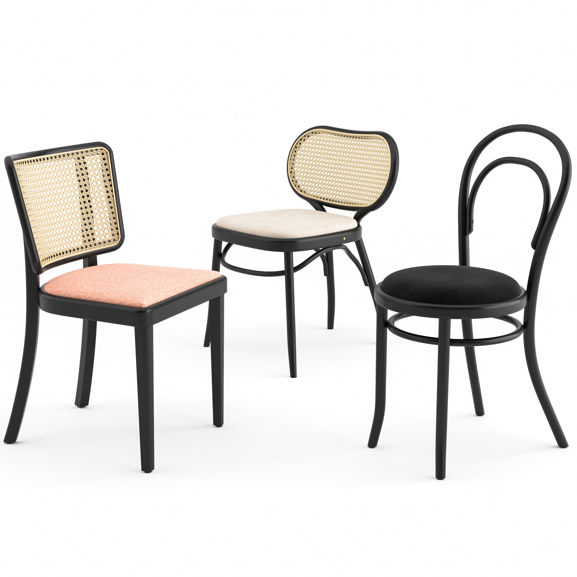 3 Chairs By Gebrueder Thonet Vienna 3D Model – Add Model