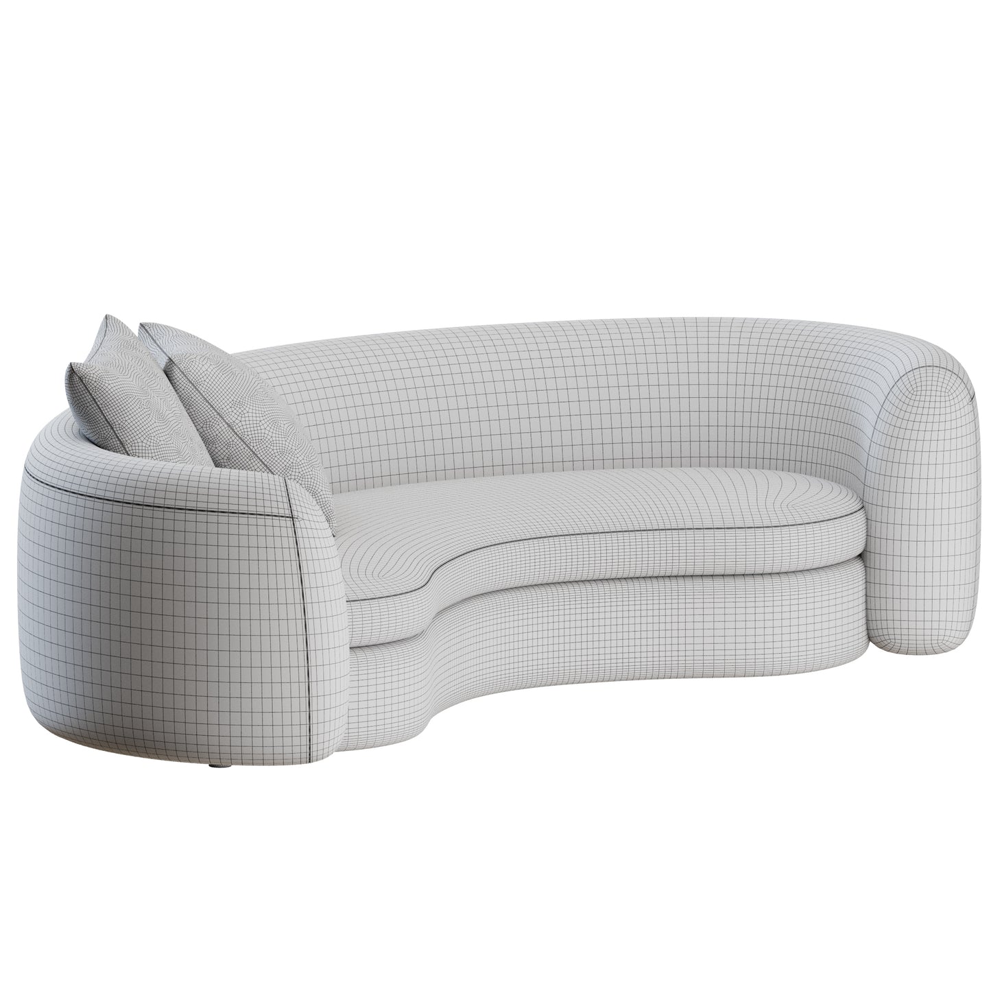 SYD Curved Sofa by Delcourt Collection 3D Model