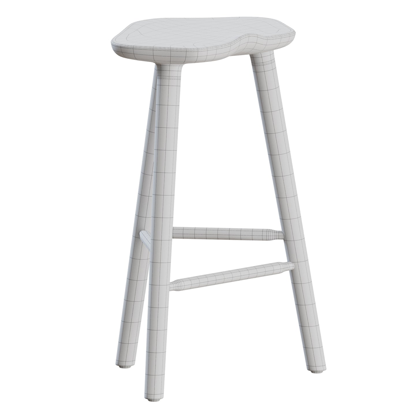 Tam Counter Stool 3 Legs by Peca Estudio 3D Model