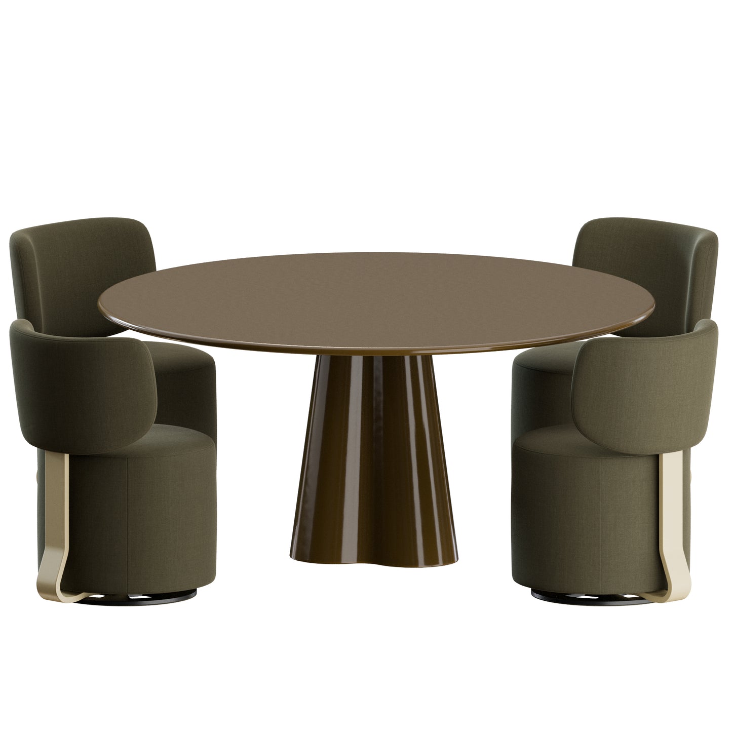 Tamburound Chair Treflo Table by Cassina 3D Model