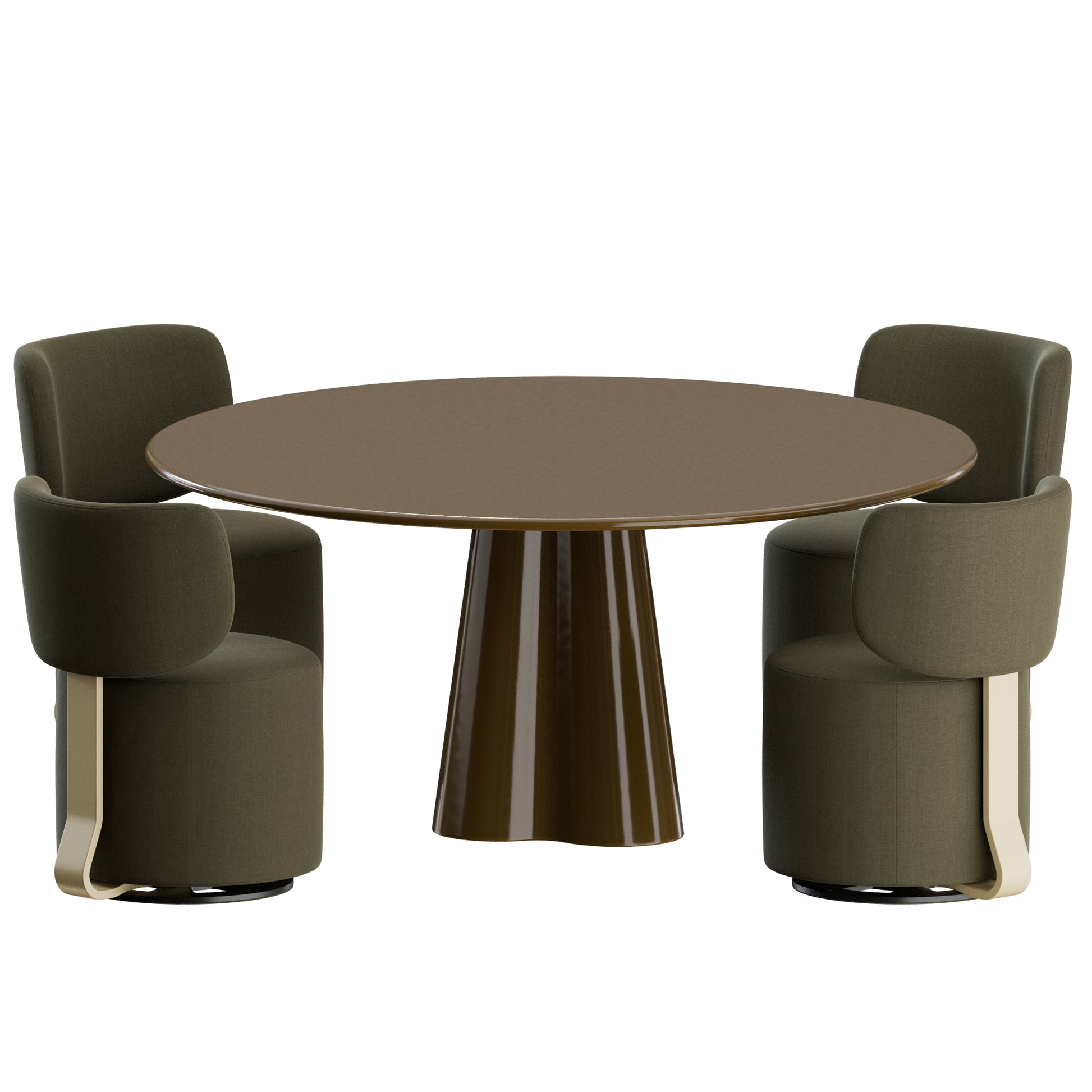 Tamburound Chair Treflo Table by Cassina 3D Model