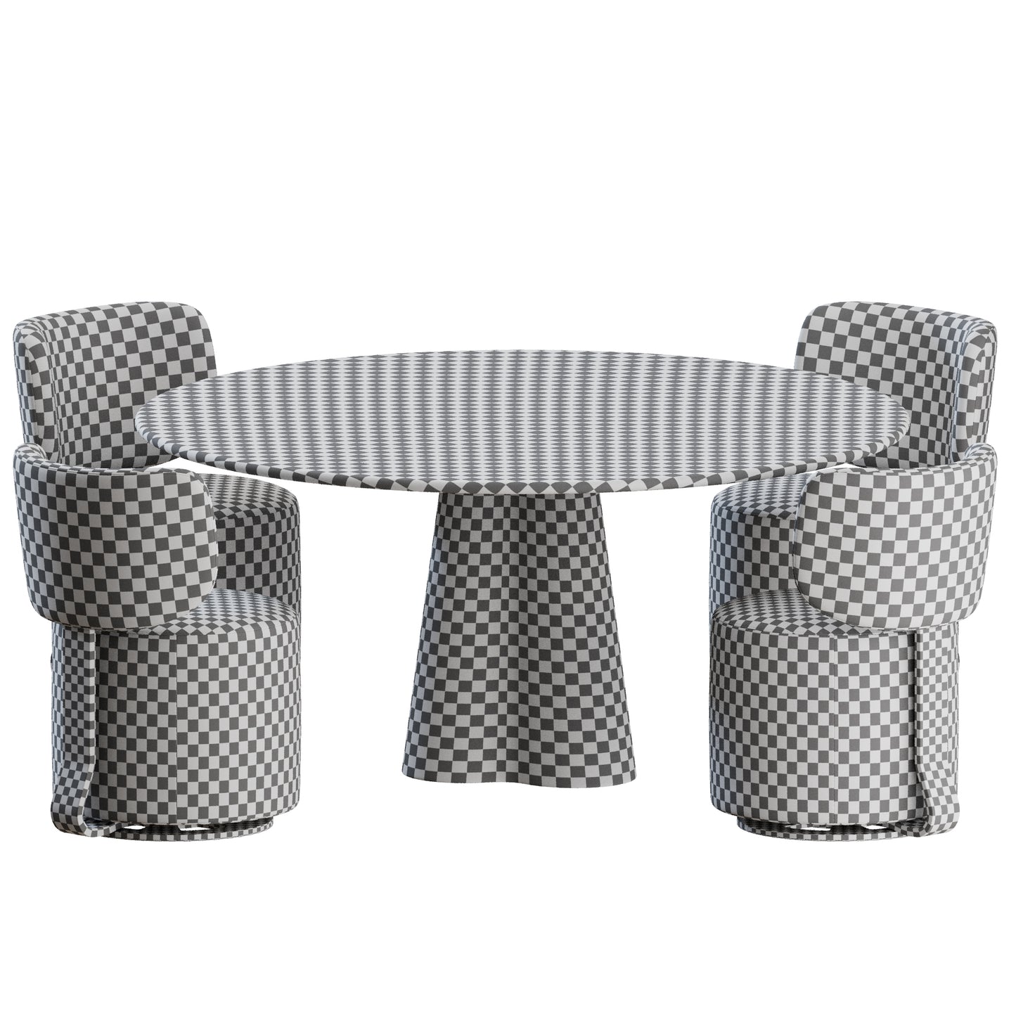Tamburound Chair Treflo Table by Cassina 3D Model